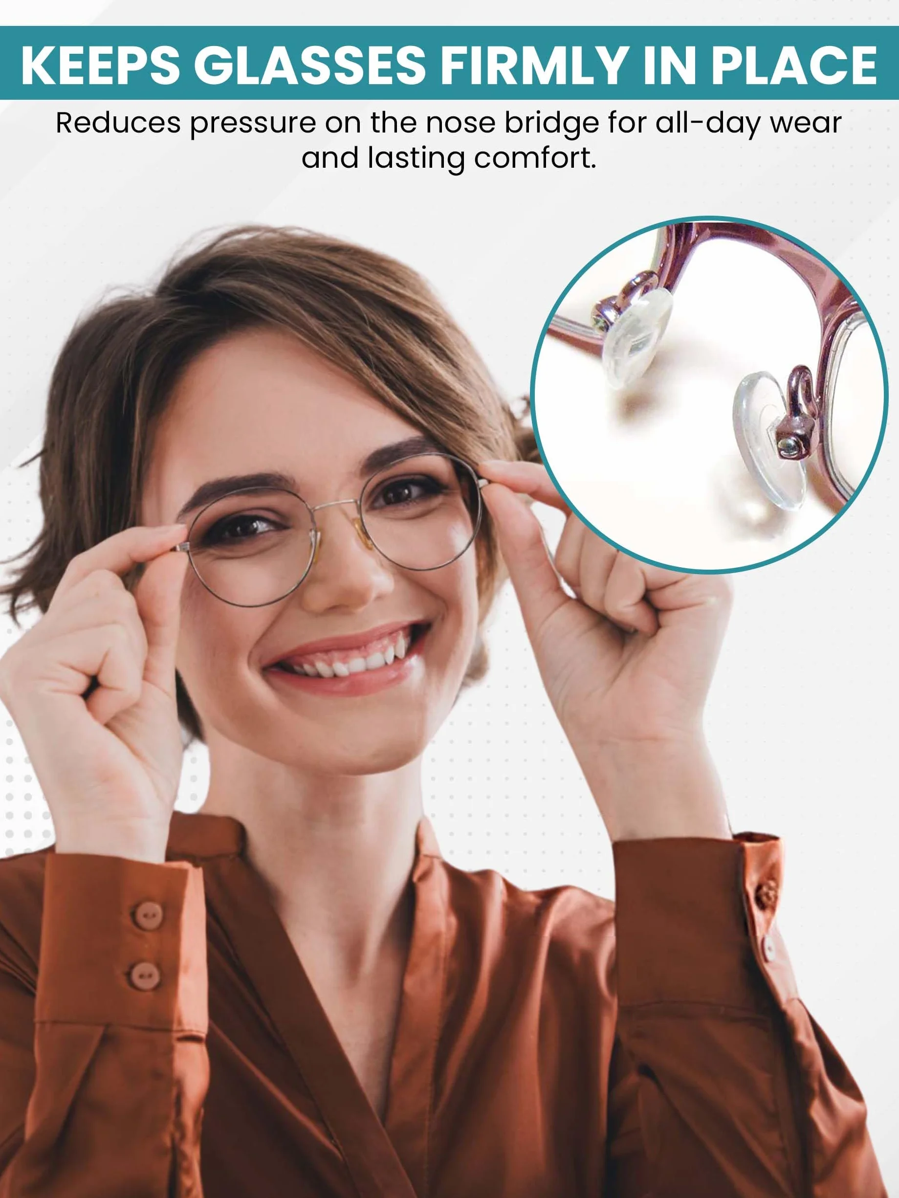 SPORTS WORLD VISION Gafas Plaquetas | Almohadillas nasales Air Active de silicona suave premium para gafas | 17mm Protectores de gafas de con rosca 1 pares