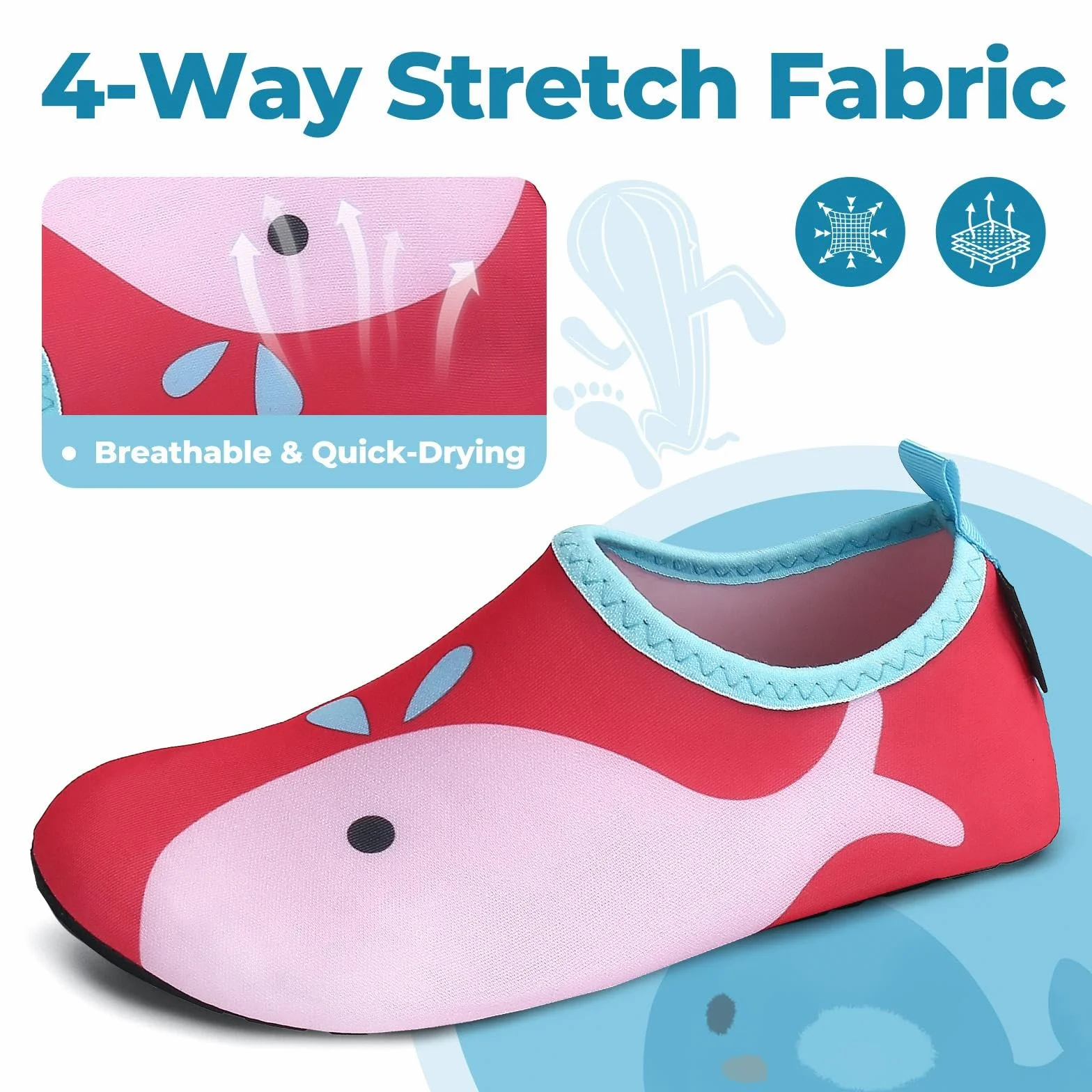 SAGUARO Dziecięce buty kąpielowe, antypoślizgowe, lekkie buty do wody, szybkoschnące, buty do pływania, buty plażowe, dla chłopców i dziewczynek, rozmiar 20-37