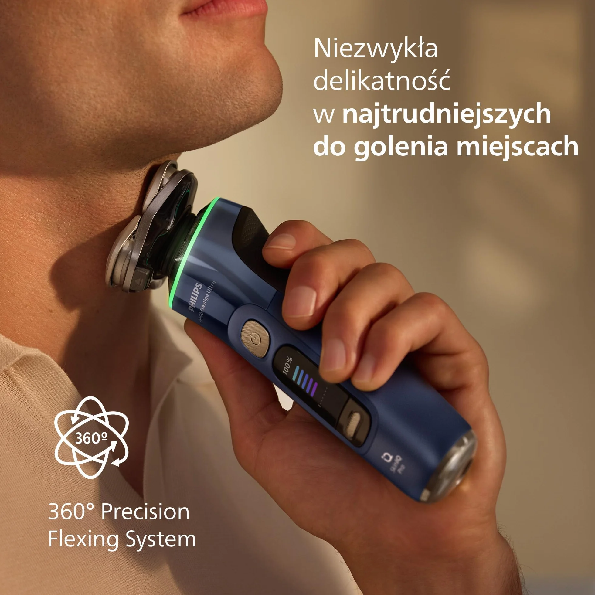Philips Shaver i9000 Prestige Ultra, golarka elektryczna z technologią Skin IQ Pro, Triple Lift & Cut, 360º ostrza, Model XP9401/38