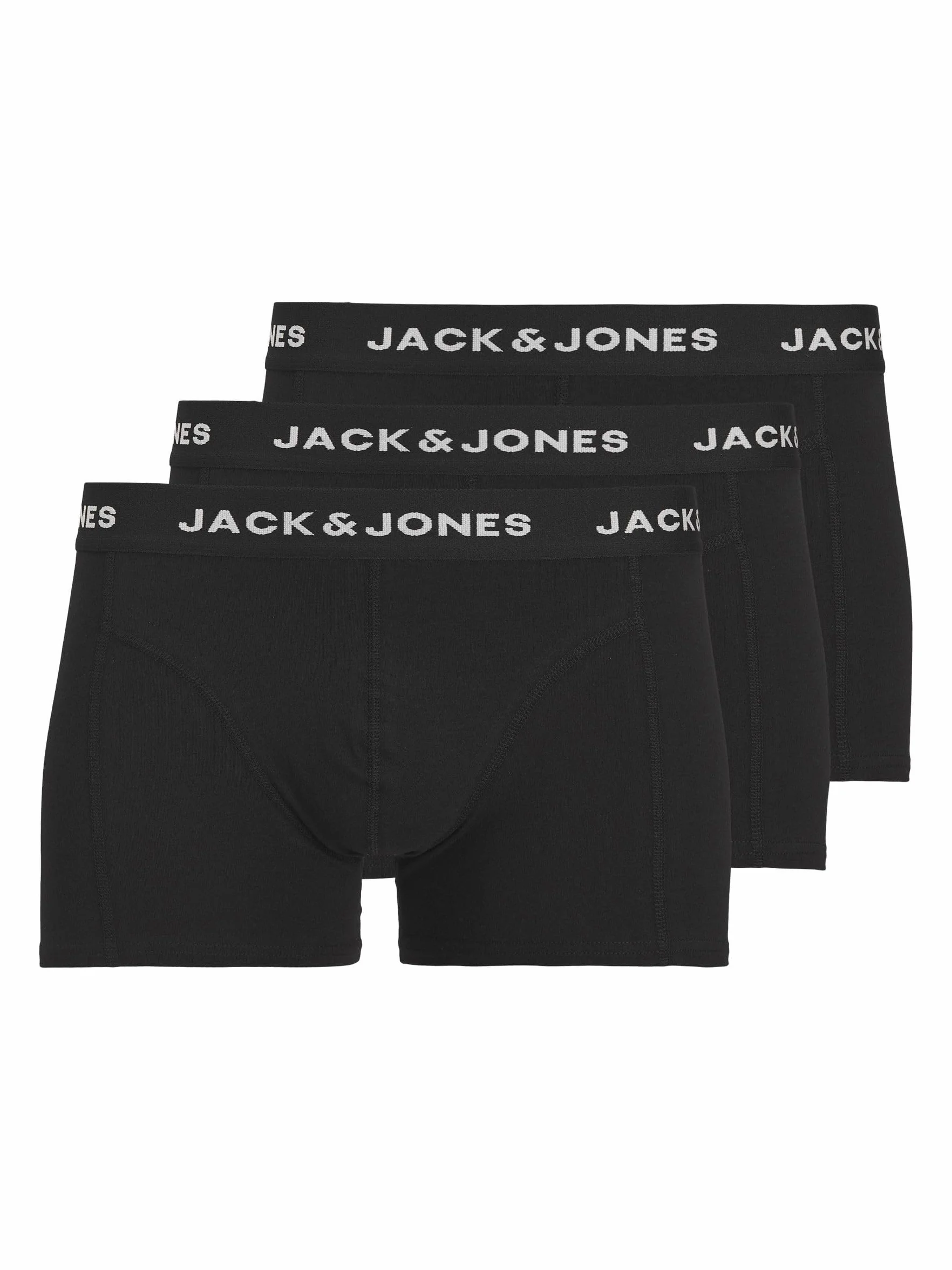 JACK & JONES Bokserki (szorty) Mężczyźni Jacanthony Trunks zestaw 3 sztuk, czarne (3 w zestawie)