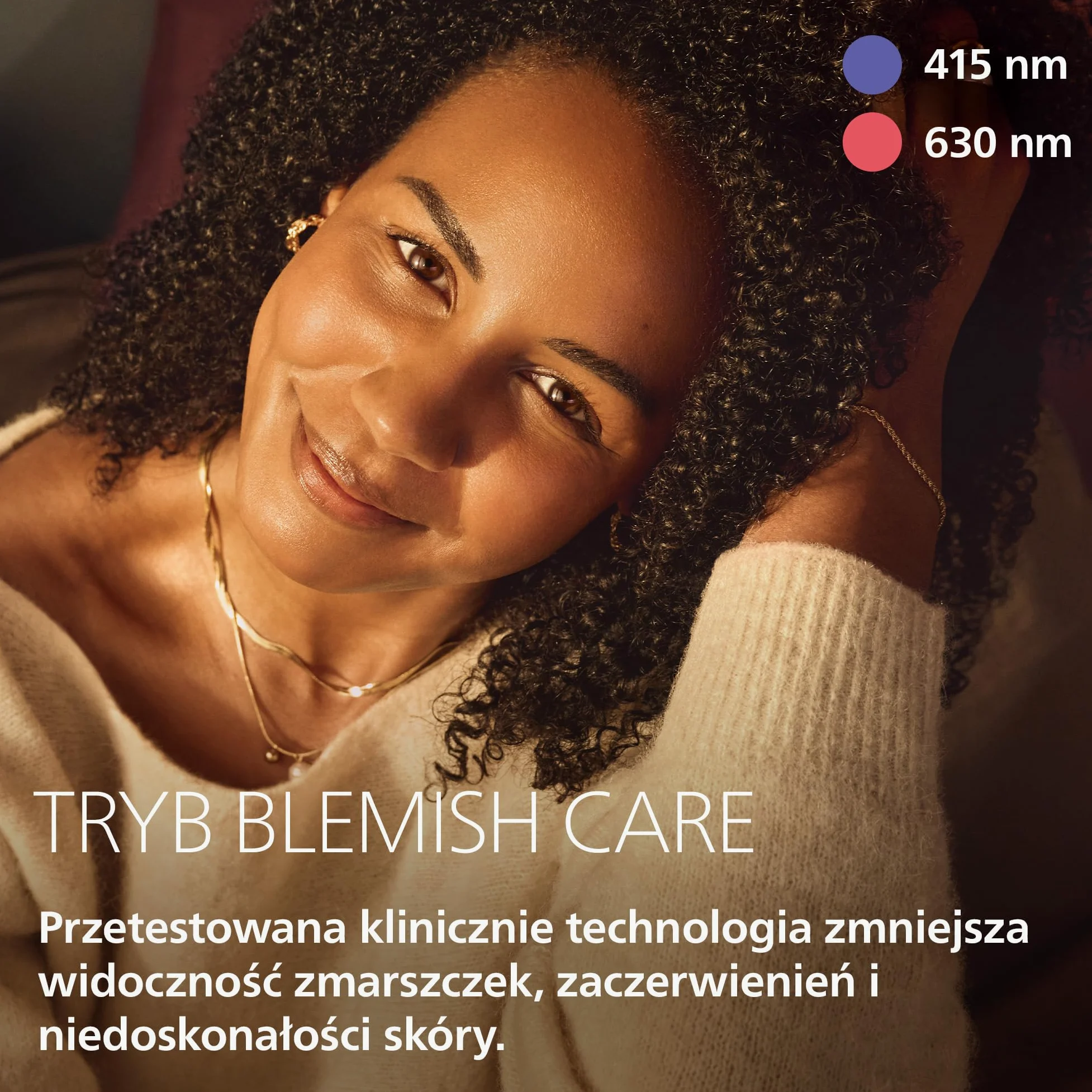 Philips ReAura maska LED: 3-w-1 do pielęgnacji twarzy, okolic oczu i szyi, 3 tryby, światło niebieskie i czerwone oraz bliska podczerwień¹, elastyczne dopasowanie, 10-minutowa kuracja, LTM7100/00