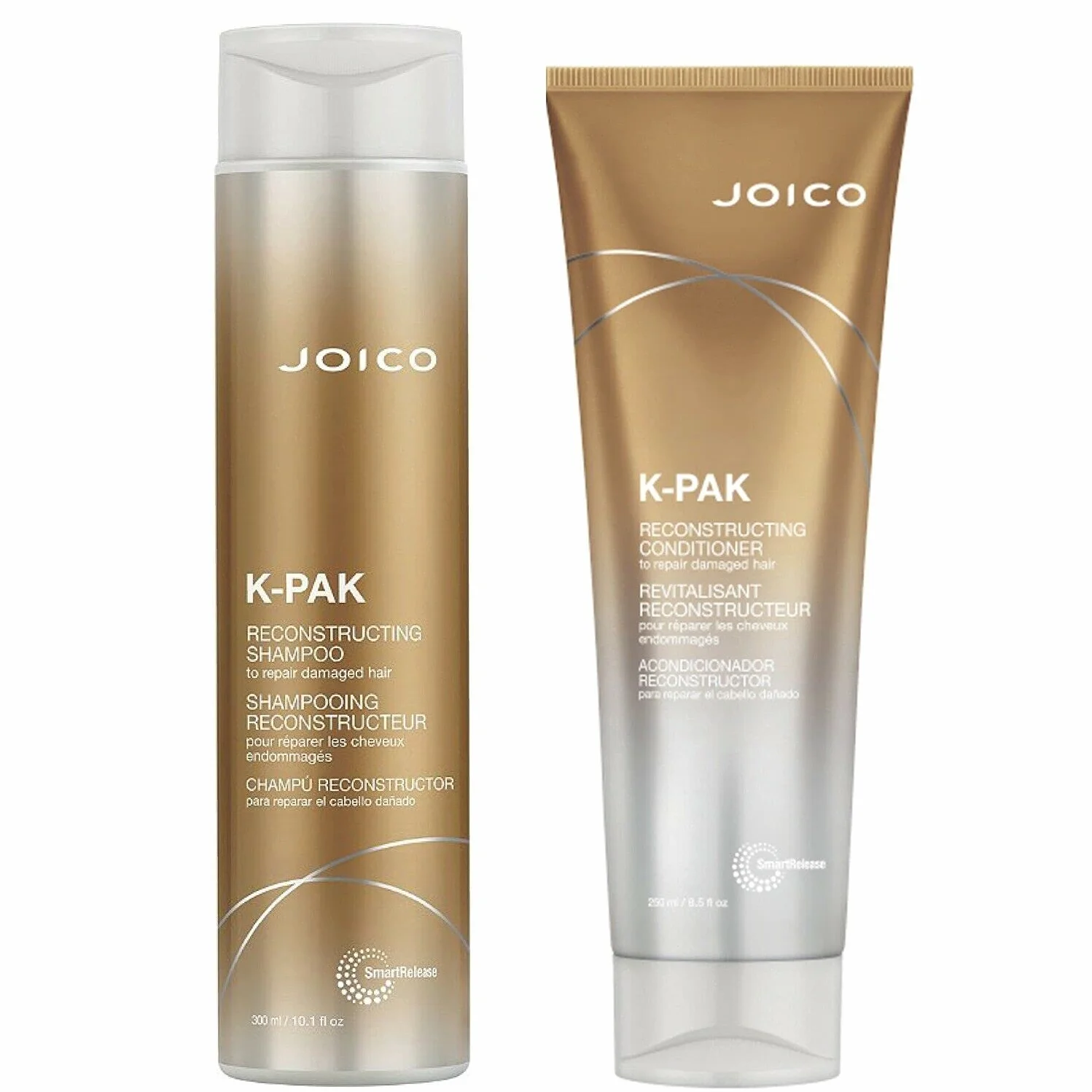 Joico K-Pak Reconstruct szampon i odżywka do włosów zniszczonych 300 ml