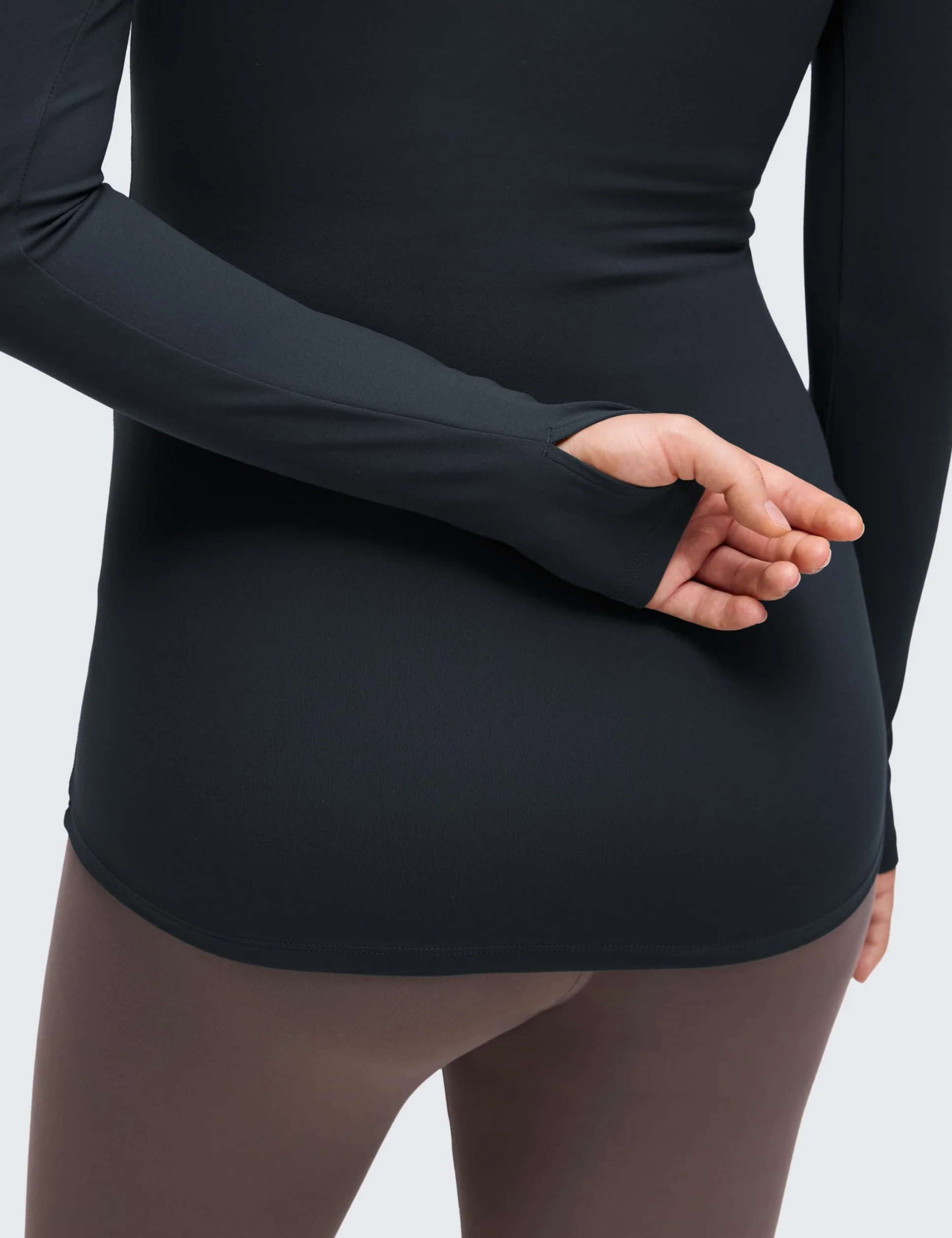 CRZ YOGA Damskie bluzki ciążowe Butterluxe z długim rękawem z okrągłym dekoltem podstawowe koszulki ciążowe miękkie sportowe do jogi swobodne t-shirty