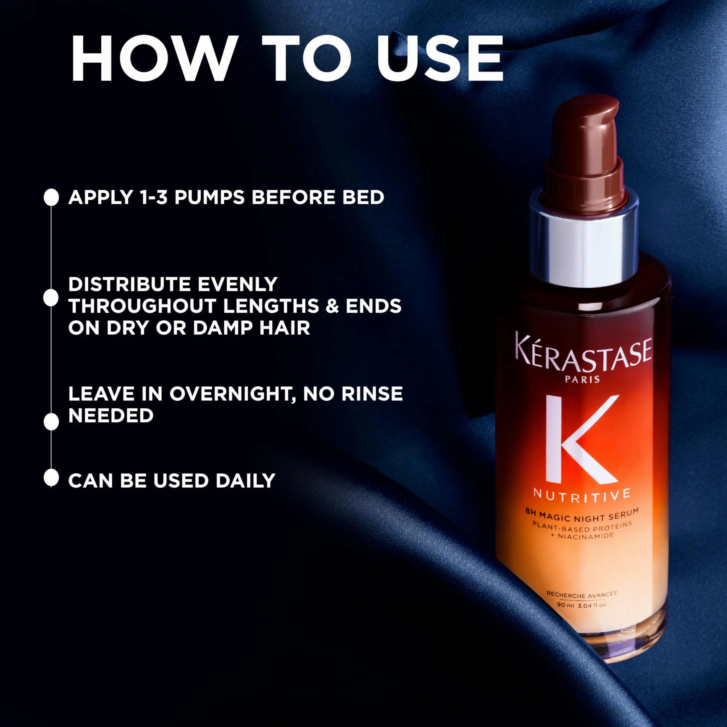 Kérastase 8H Magic Night Serum Nutritive do włosów suchych, 90 ml