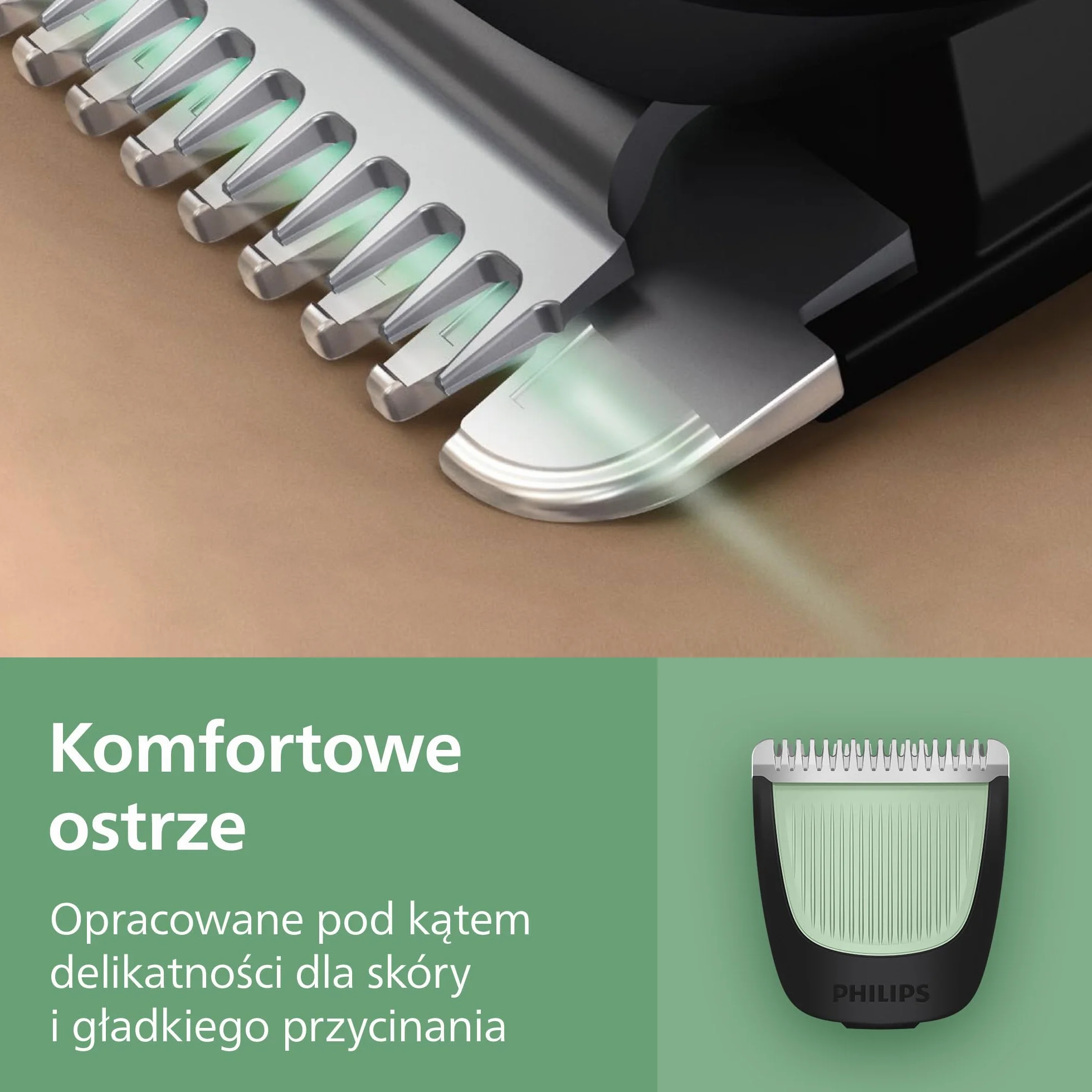 Philips Multigroom All-in-One z serii 3000 – 7-elementowy trymer do twarzy i głowy, samoostrzące się, przyjazne dla skóry ostrza, 10 ustawień długości, model MG3930/15