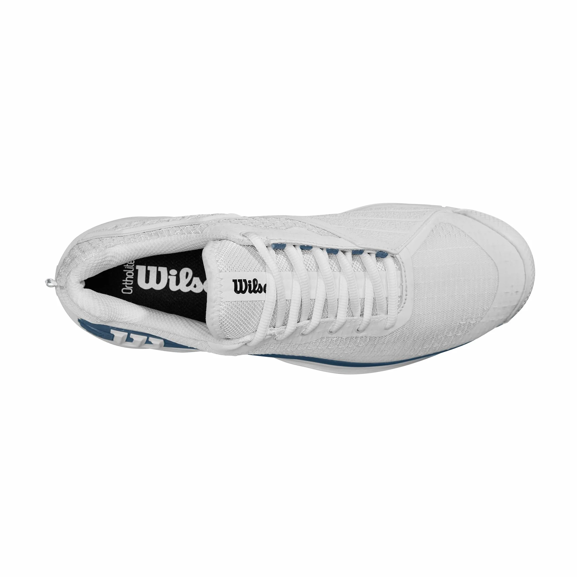 Wilson Męskie buty tenisowe Rush PRO Extra Duty, białe/chińskie niebieskie/srebrne brzozowe, 43,5 UK, Biały Chiny Niebieski Srebrny Brzoza, 13.5 UK