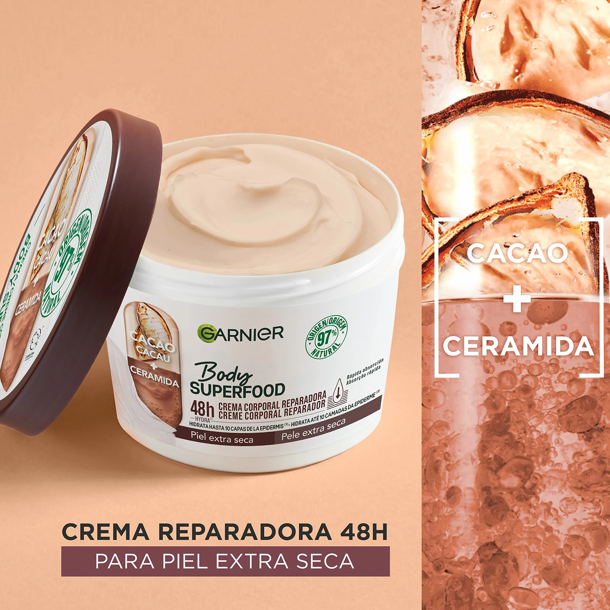 GARNIER Body Food Cacao Nawilżanie Kojąca 380 ml