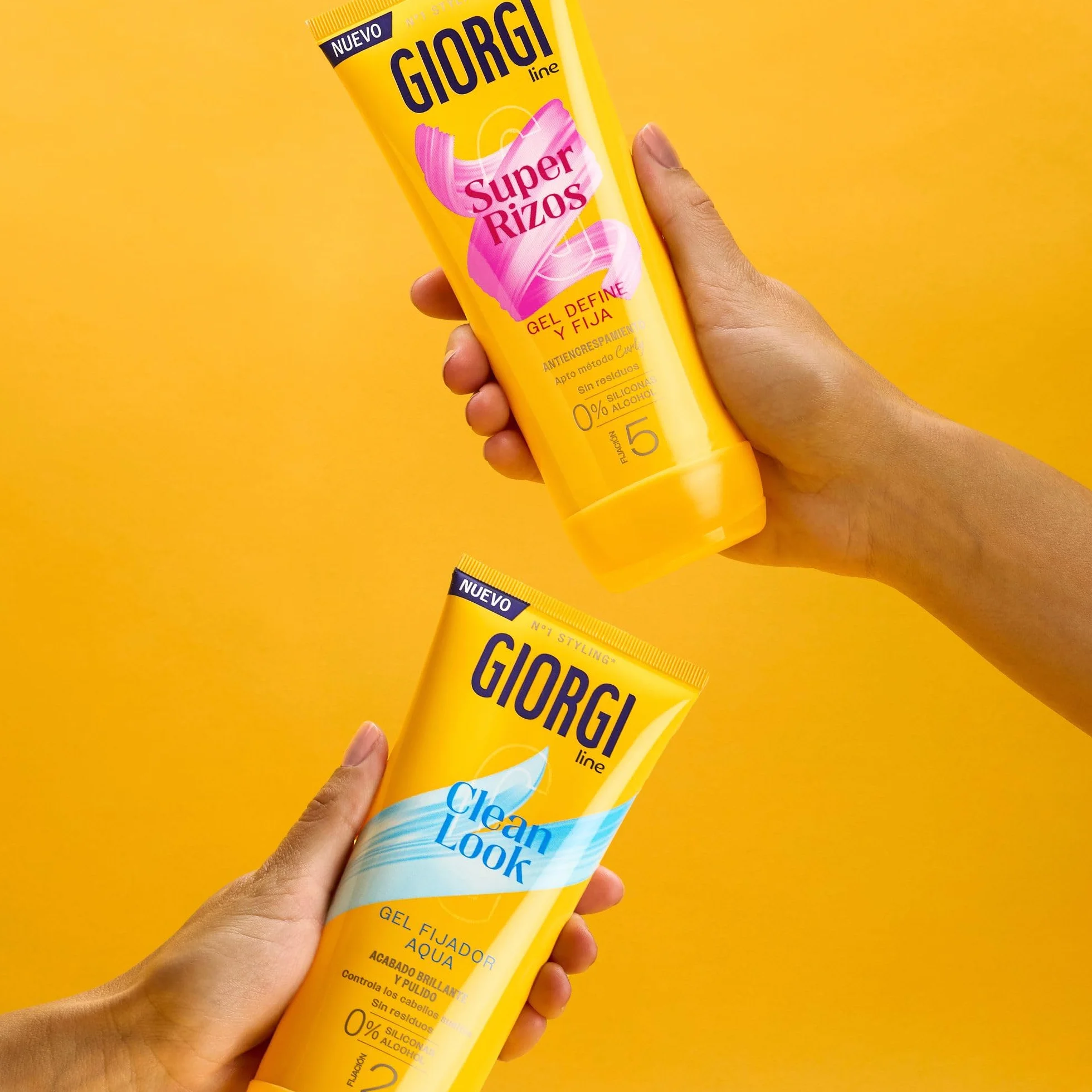 Giorgi Line Żelowa super loki z aloesem, żel definiujący odpowiedni dla metody Curly bez pozostałości 0% silikony 0% alkohol kontroluje kręcone i falowane włosy, utrwalanie 5-170 ml