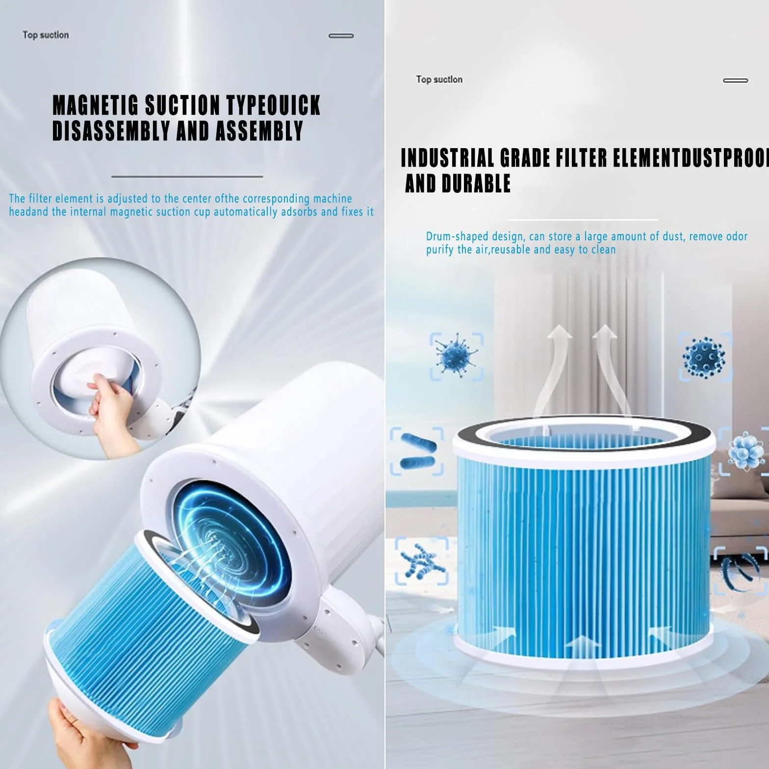 Pochłaniacz pyłu do paznokci pedicure manicure z filtrem wielokrotnego użytku