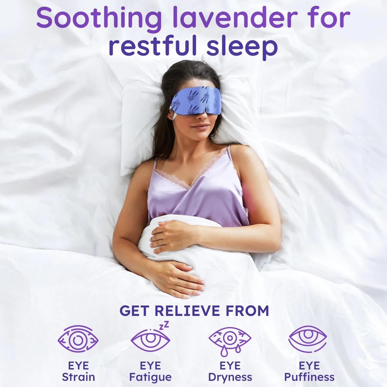 16 sztuk samonagrzewających się lawendowych masek na oczy, Steam Eye Mask przeciwko suchości, opuchliznom i zmęczeniu oczu – jednorazowy kompres cieplny do snu i podróży, ciepła maska płatki pod oczy