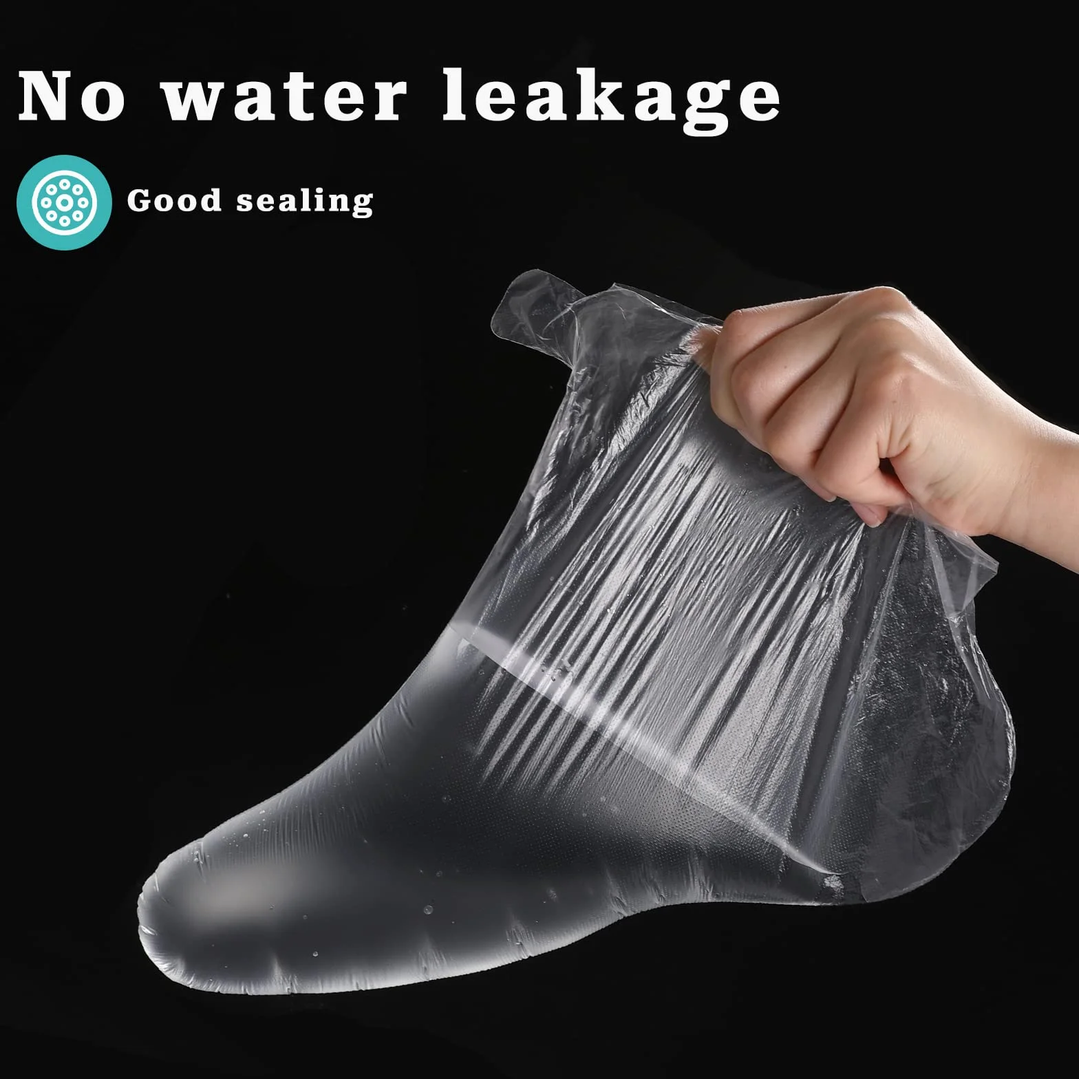 100 szt. plastikowych jednorazowych skarpet do pedicure stóp, wosk parafinowy, wosk parafinowy, wkładki do kąpieli, przezroczyste skarpety do stóp