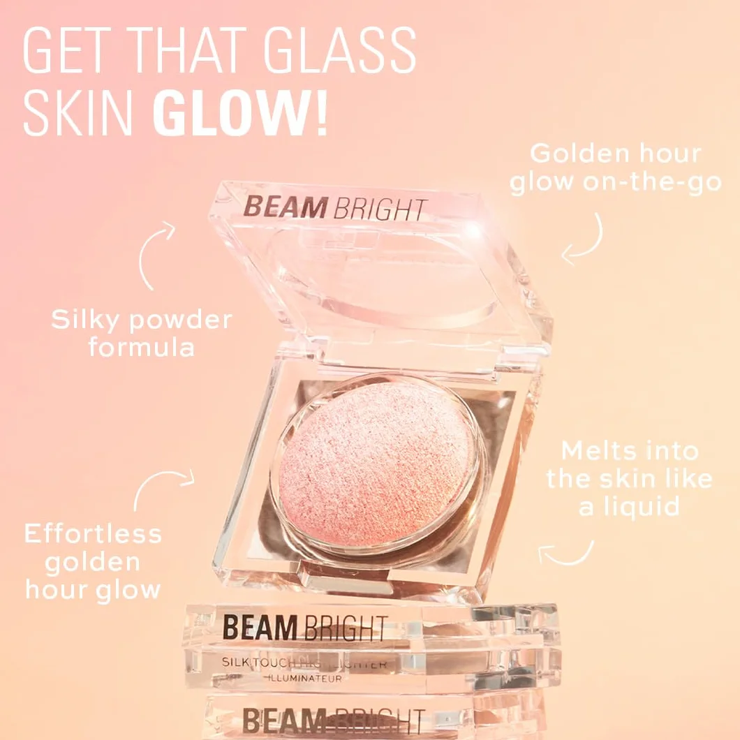 Revolution Beam Bright Highlighter Beam Bright Highlighter Glow wszędzie, formuła pudru do płynu, 5 różnych odcieni, diamentowy blask