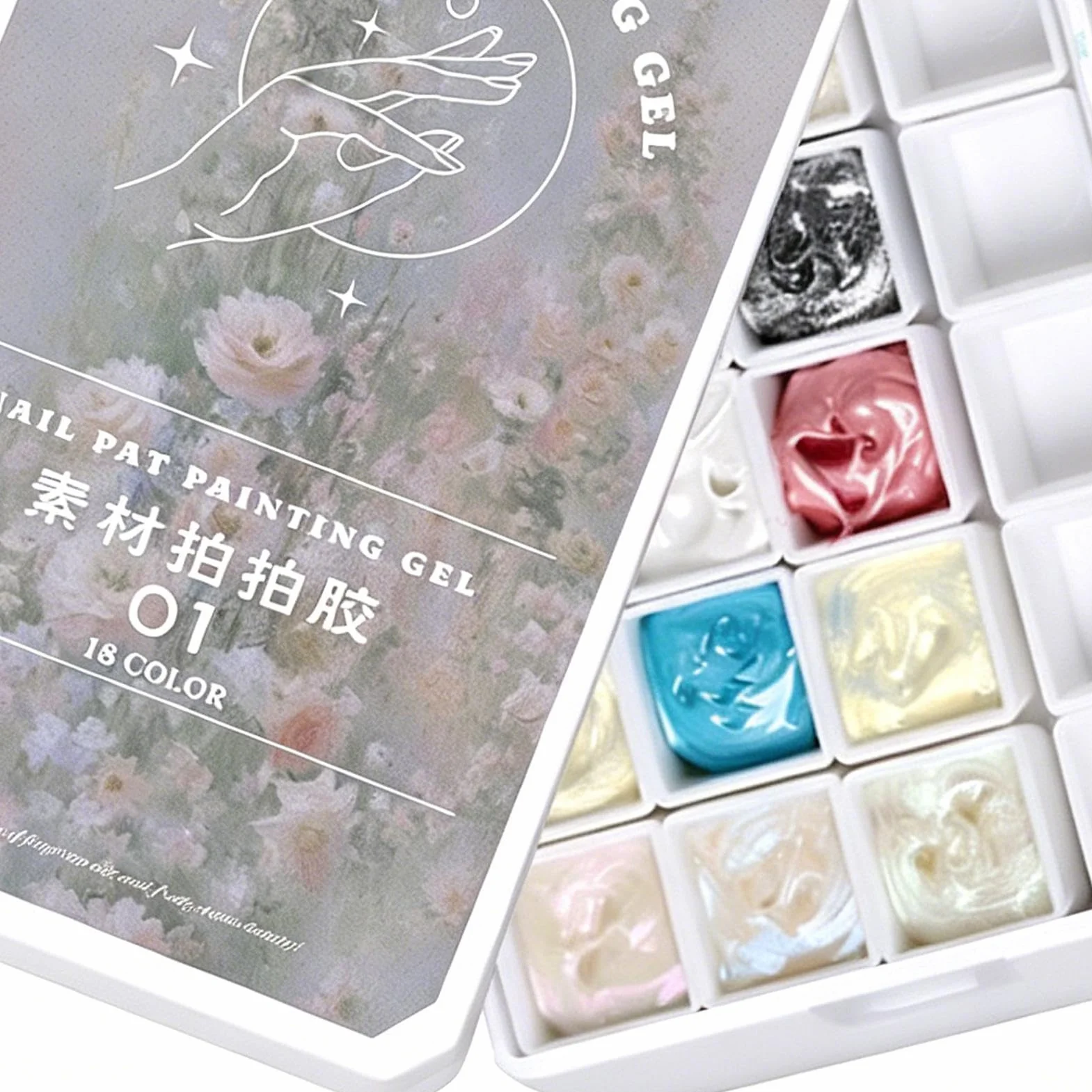 Patting Gel polerowanie paleta 18 siatek żelowe polerowanie paznokci