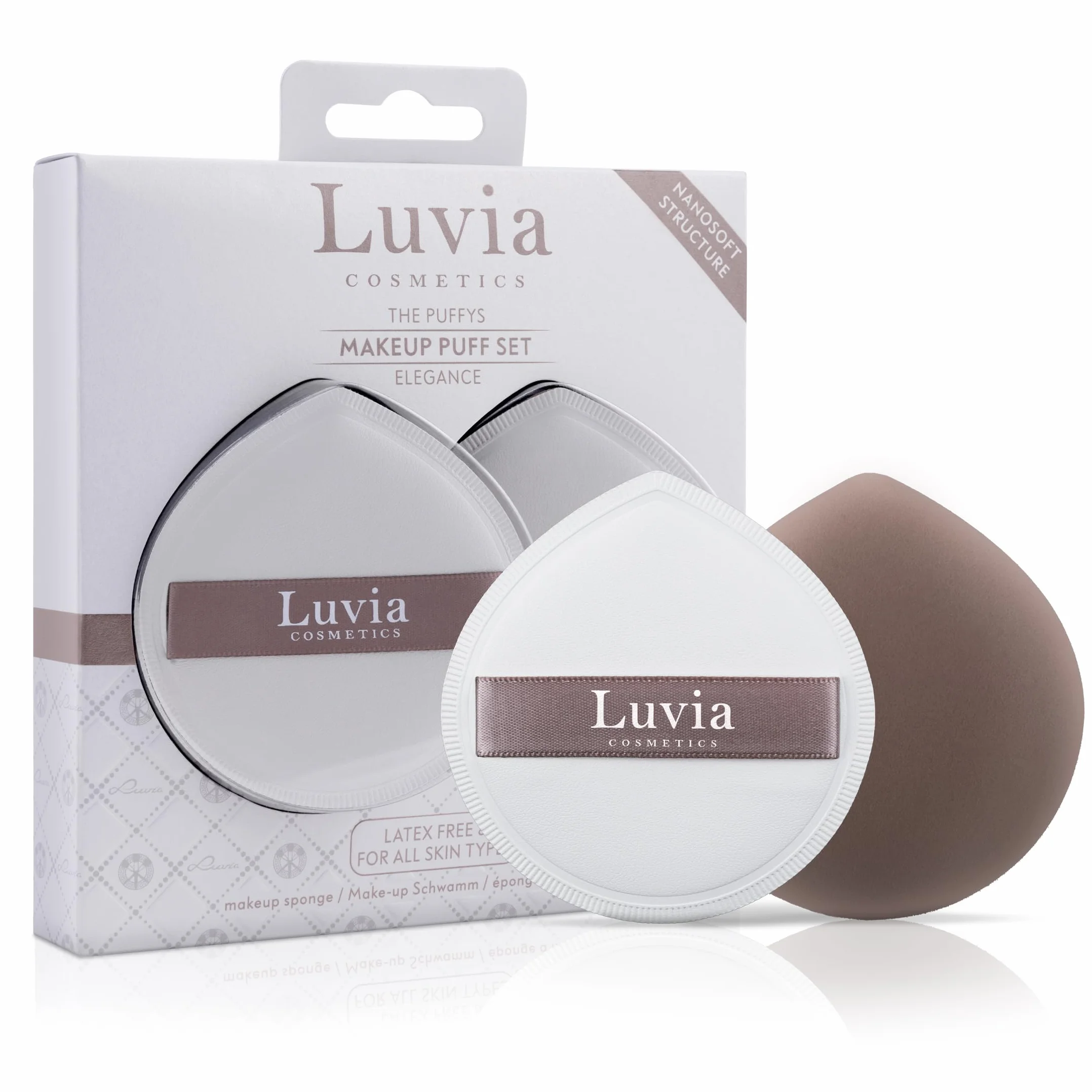 Luvia Cosmetics Zestaw do makijażu Elegance The Puffys 2 gąbki kosmetyczne