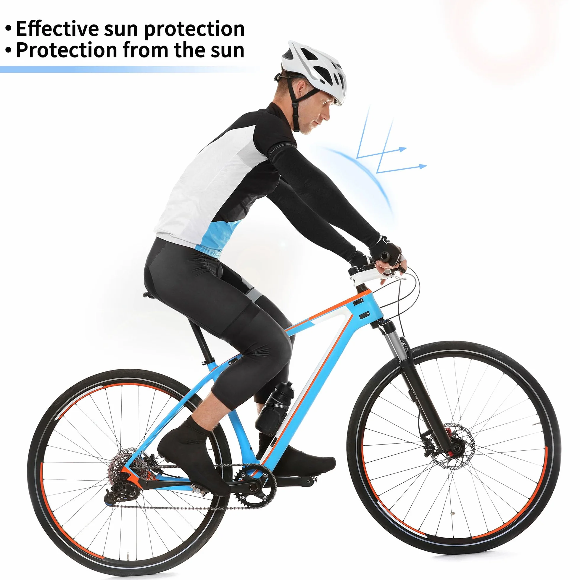 1 para ochraniaczy na ramiona, ochrona przed promieniowaniem UV, antypoślizgowe, chłodzące, do biegania, jazdy na rowerze, koszykówki, golfa, aktywności na świeżym powietrzu, dla mężczyzn i