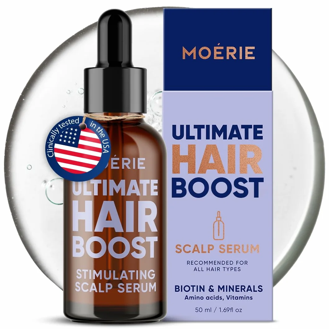 MOERIE Serum do wzrostu i pogrubienia włosów Naturalna alternatywa przeciw wypadaniu i uszlachetnianiu włosów - 50 ml