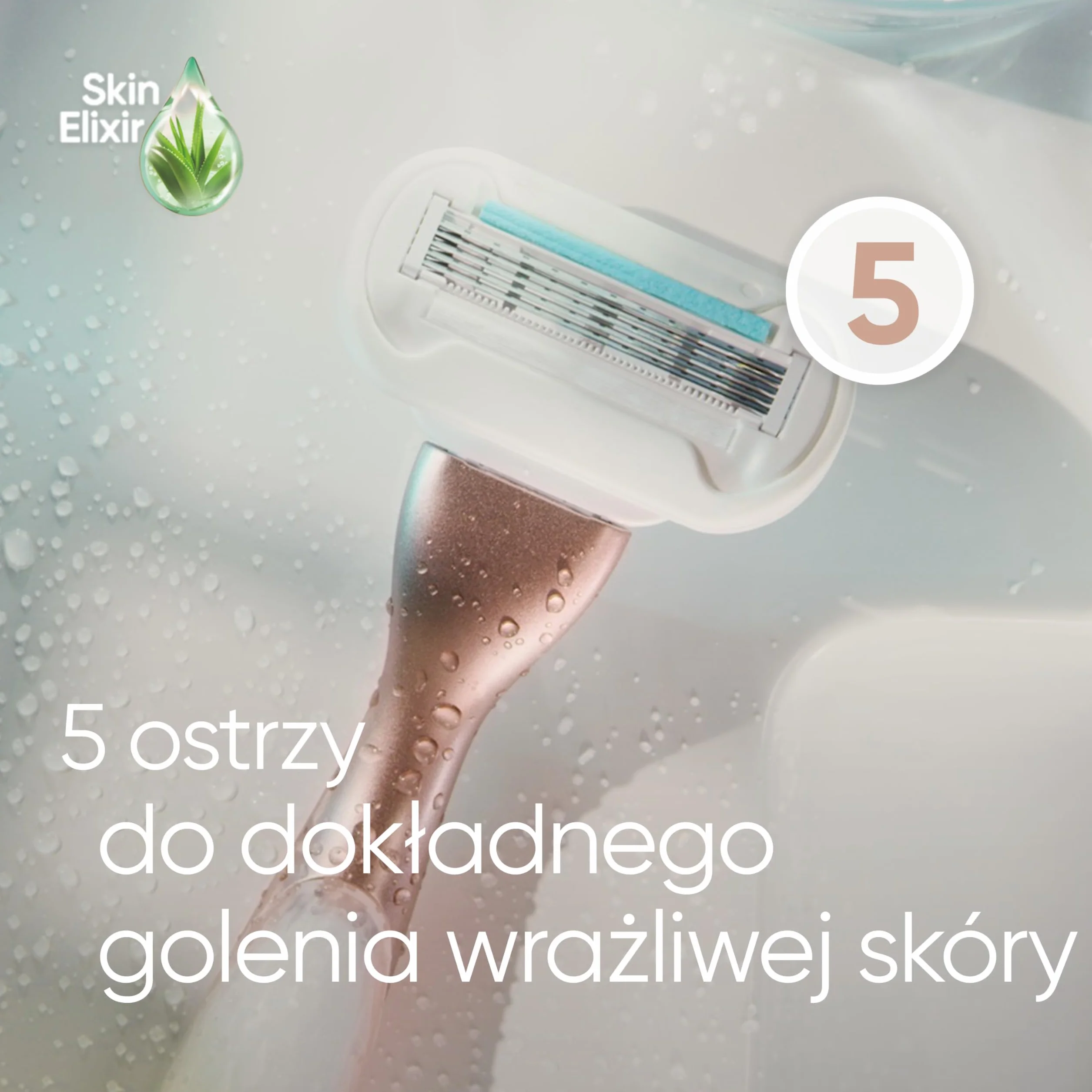 Gillette Venus Deluxe Smooth Sensitive Wkłady wymienne do maszynki do golenia dla kobiet, 10 sztuk, 5 ostrzy
