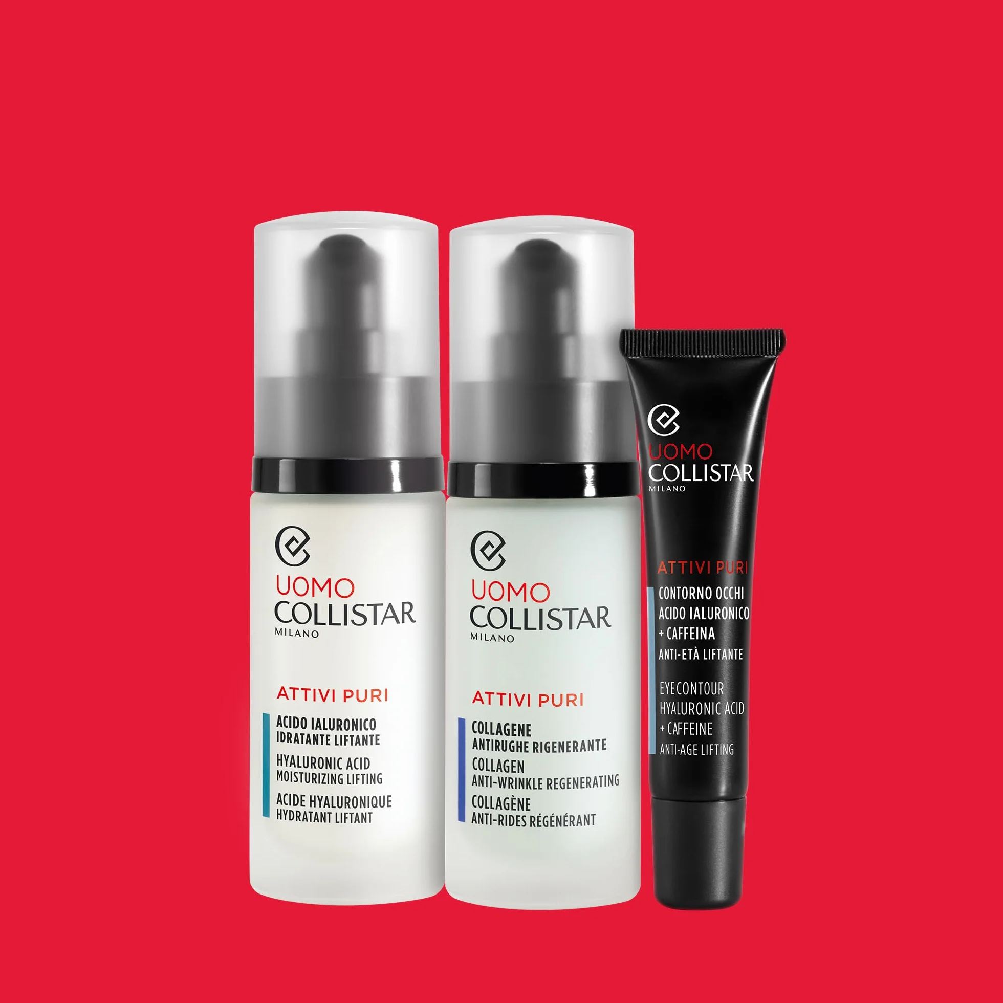 Collistar Mężczyzna Kontur Oczu Kwas hialuronowy Kofeina Anti-aging Liftant 15ml