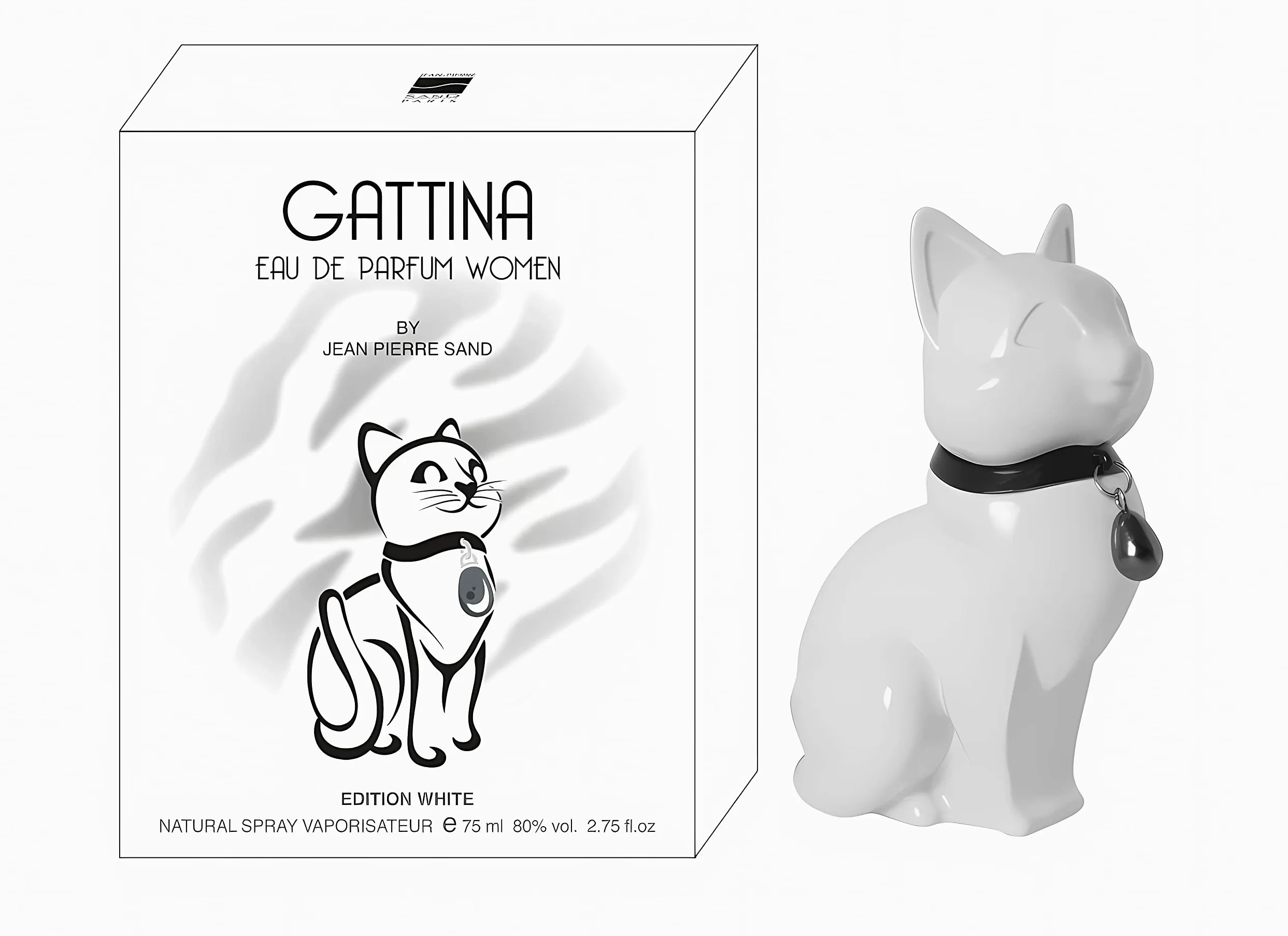Jean-Pierre Sand Gattina Eau de Parfum 75 ml perfumy damskie flakon kolekcjonerski biały