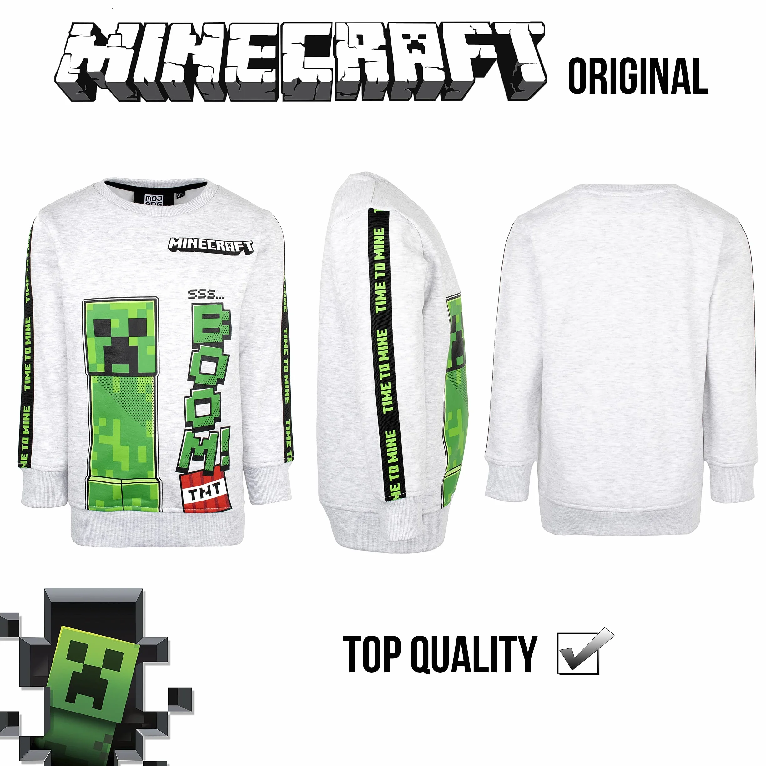 Minecraft - Bluza Prezenty Dla Chłopców Top - Towar Do Gier Urodzinowa Gra Tshirt Towar - Wiek 5-12