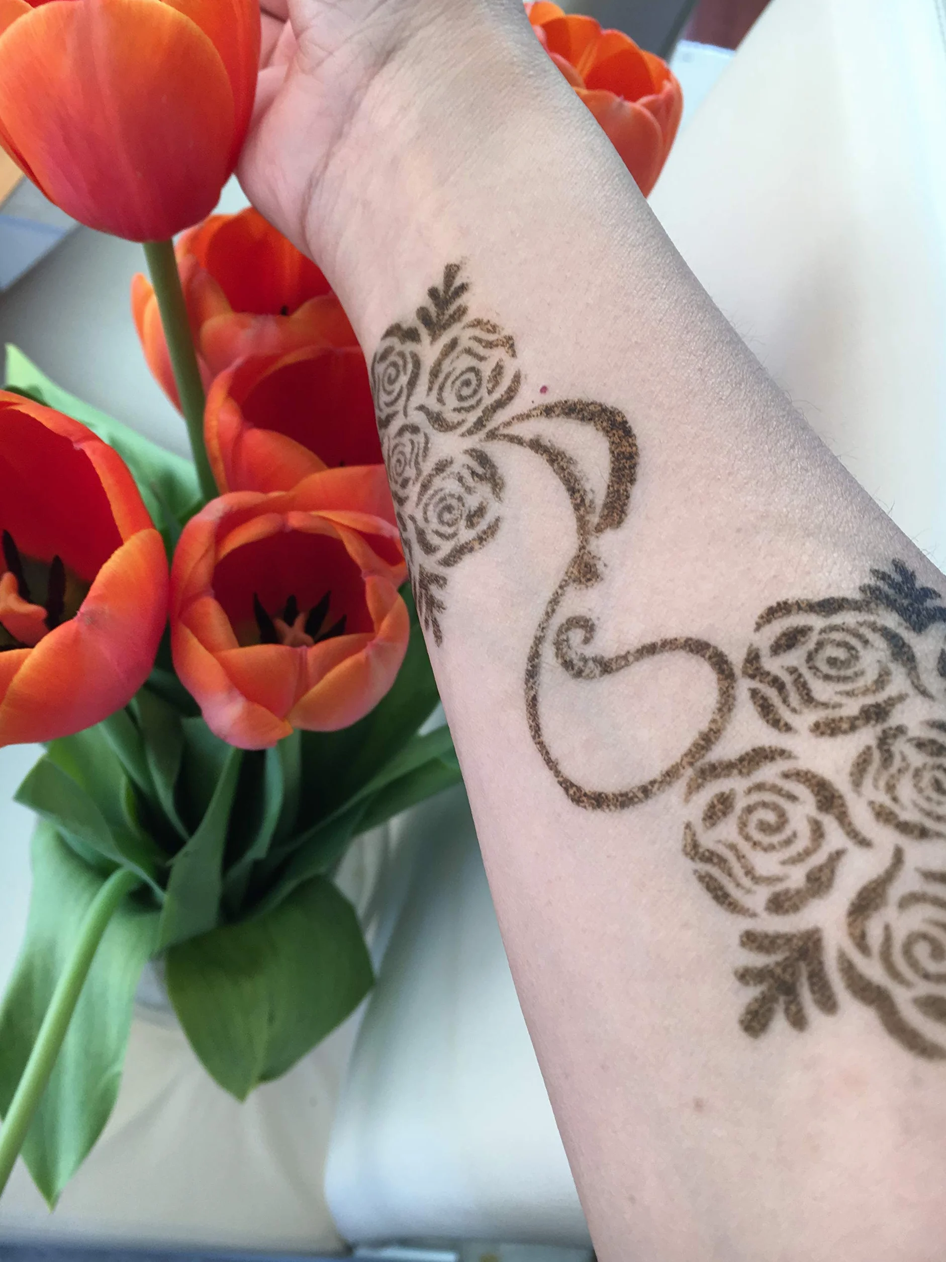 Szablony do tatuażu Henna 10 arkuszy zestaw