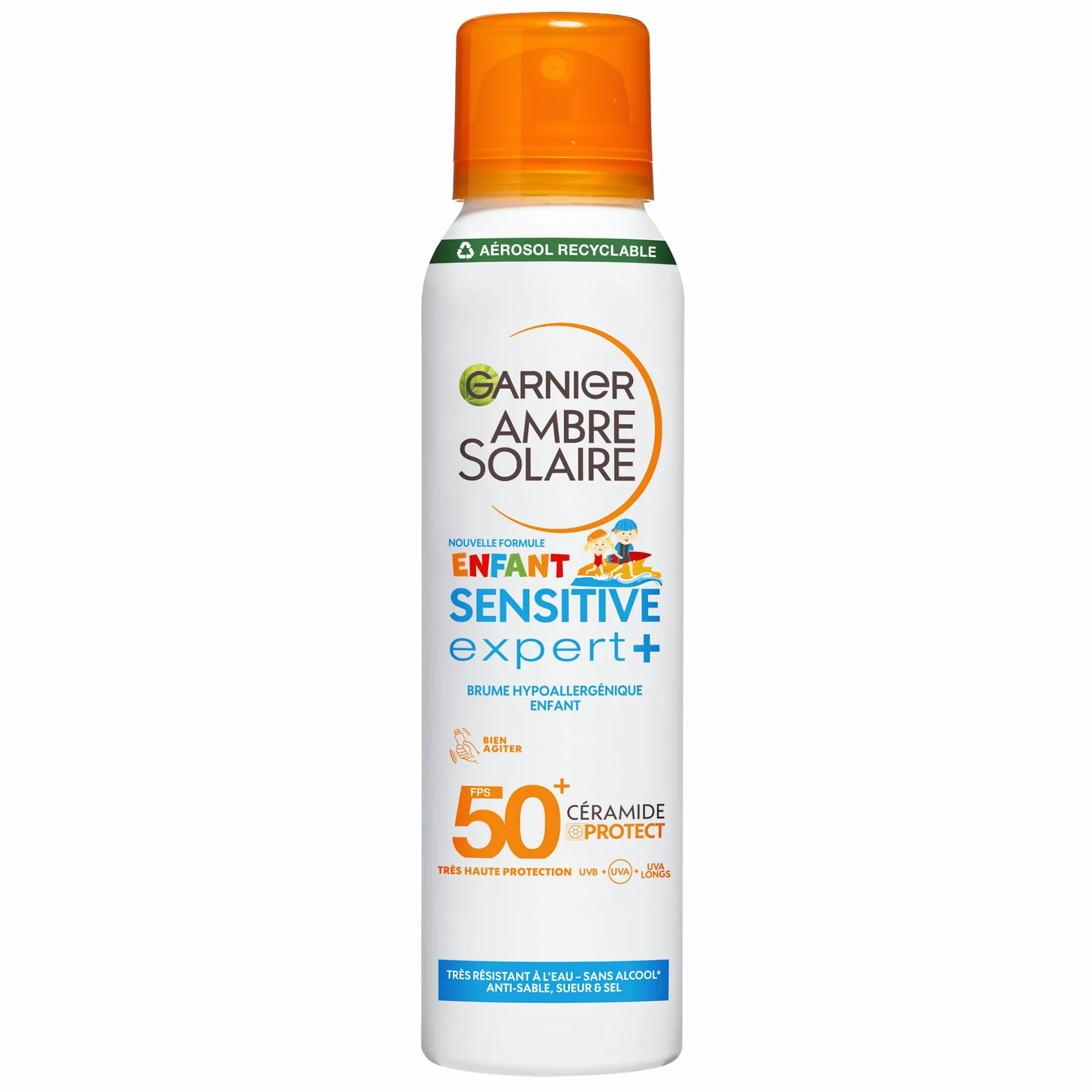Garnier Ambre Solar Sensitive Expert+ Hipoalergiczna mgiełka solarna dla dzieci FPS50+ Wodoodporna 150 ml