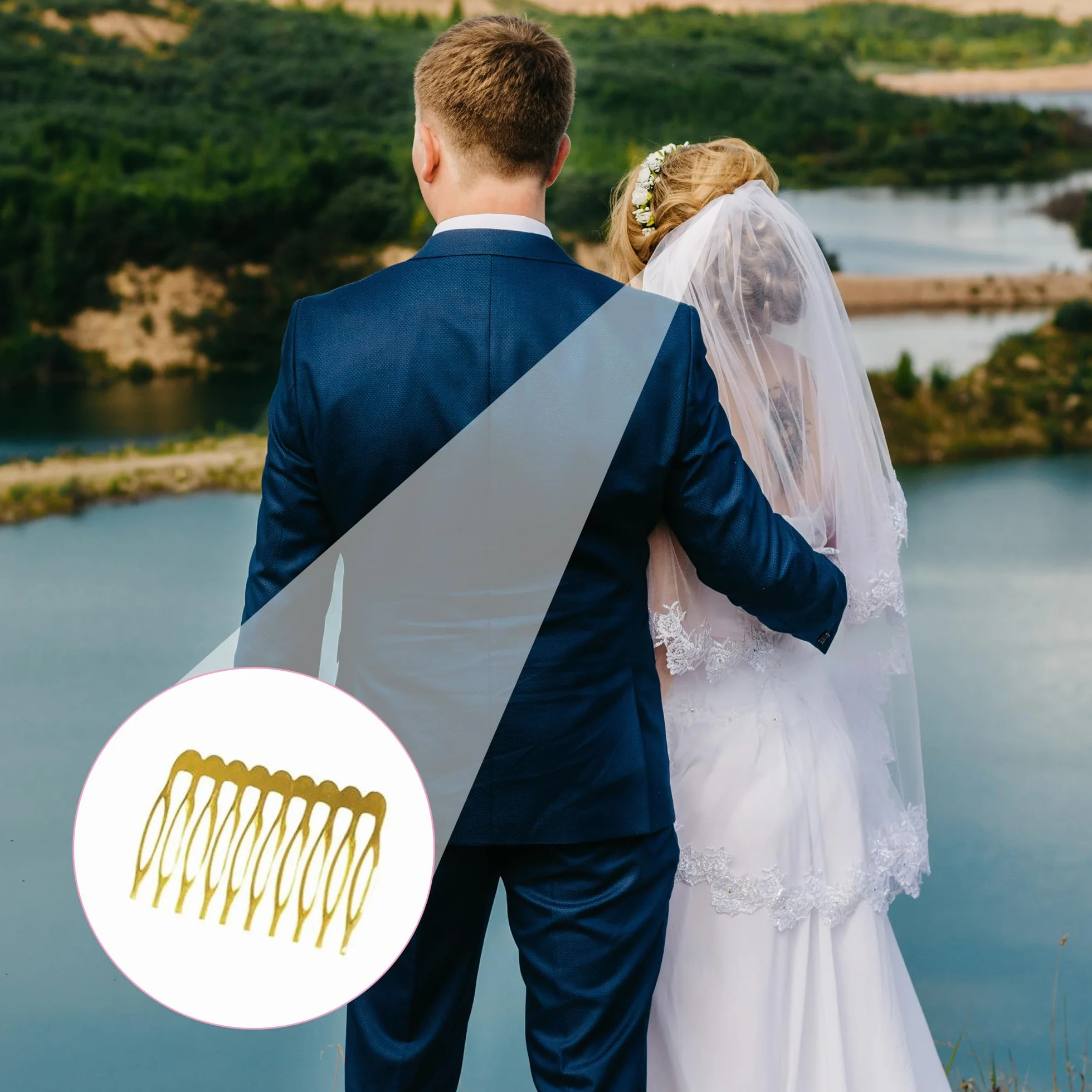 12 sztuk metalowych grzebieni bocznych, 5, 10, 12, 14 zębów, grzebień do włosów DIY, dla panny młodej, na wesele, grzebień do włosów dla kobiet, dziewcząt, ozdoba do włosów, kolor złoty