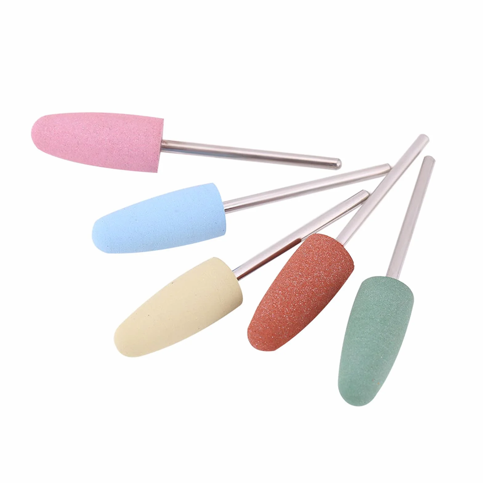 Wiertła Tokarka do Paznokci Polerowanie Skórek 5 szt. Nail Art Silikonowa Polerka Szlifierki do Paznokci Szlifierki do Paznokci Porady Wiertła Obrabiarki do Manicure Wygładzanie