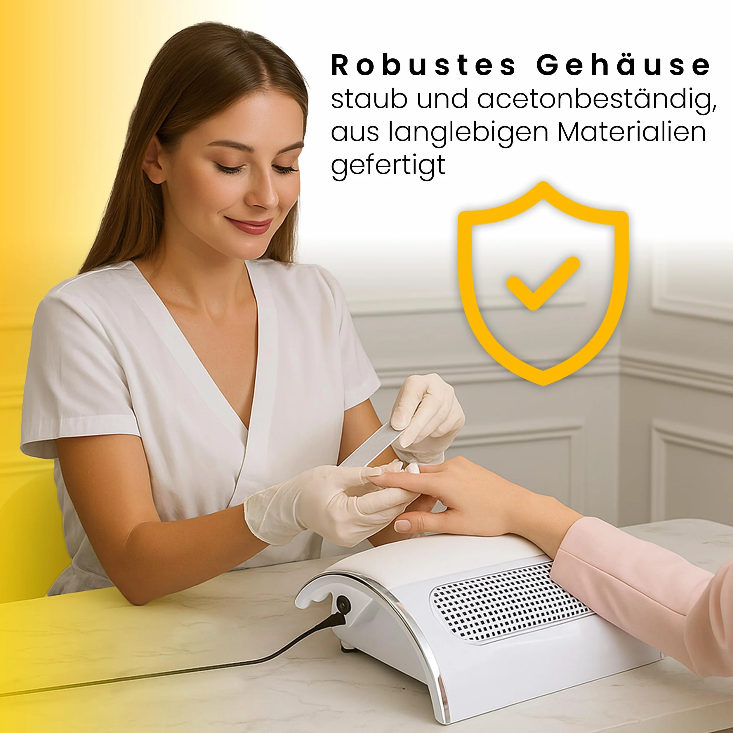 Retoo Odkurzacz do paznokci 40 W, do akrylowych, żelowych, usuwania kalusów, manicure, pedicure, biały