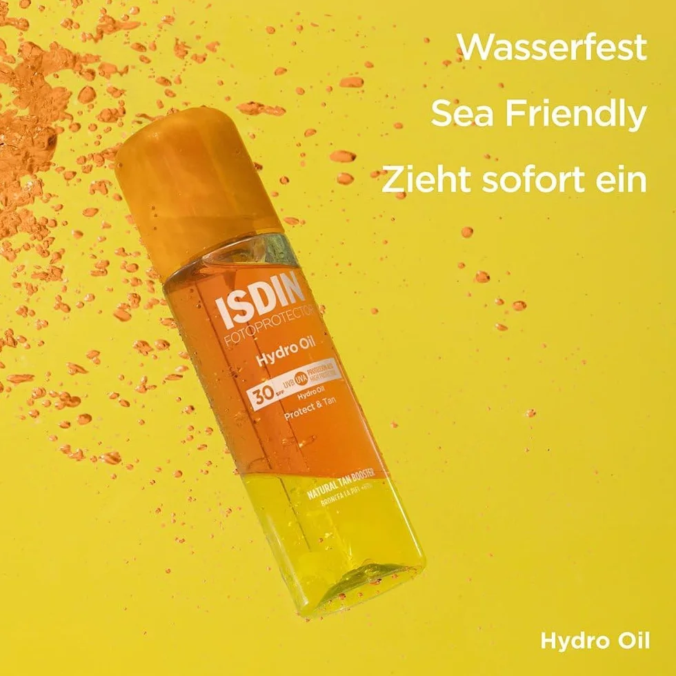 ISDIN Fotoprotector Hydro Oil LSF 30 (200 ml) | 2-fazowa ochrona przed światłem, która chroni skórę nie tylko przed słońcem, ale również wspomaga opalenie