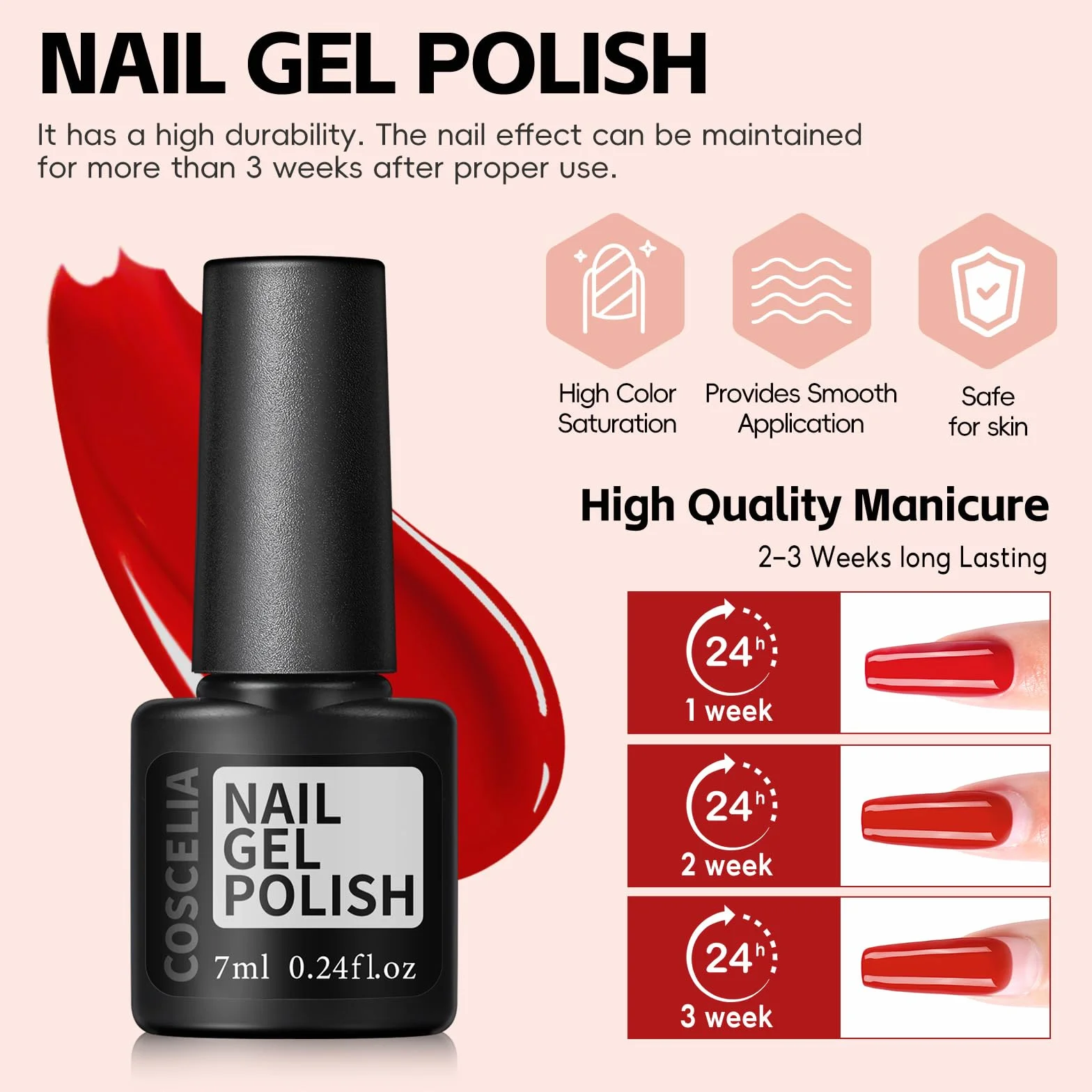COSCELIA Zestaw żelowych paznokci UV LED 20 kolorów lakier półtrwały narzędzia do manicure