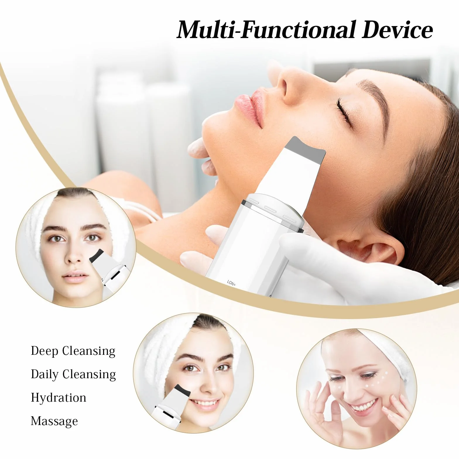 ANLAN Ultradźwiękowa Peeling do Skóry Elektryczny Skin Scrubber Twarzy Oczyszczacz Porów