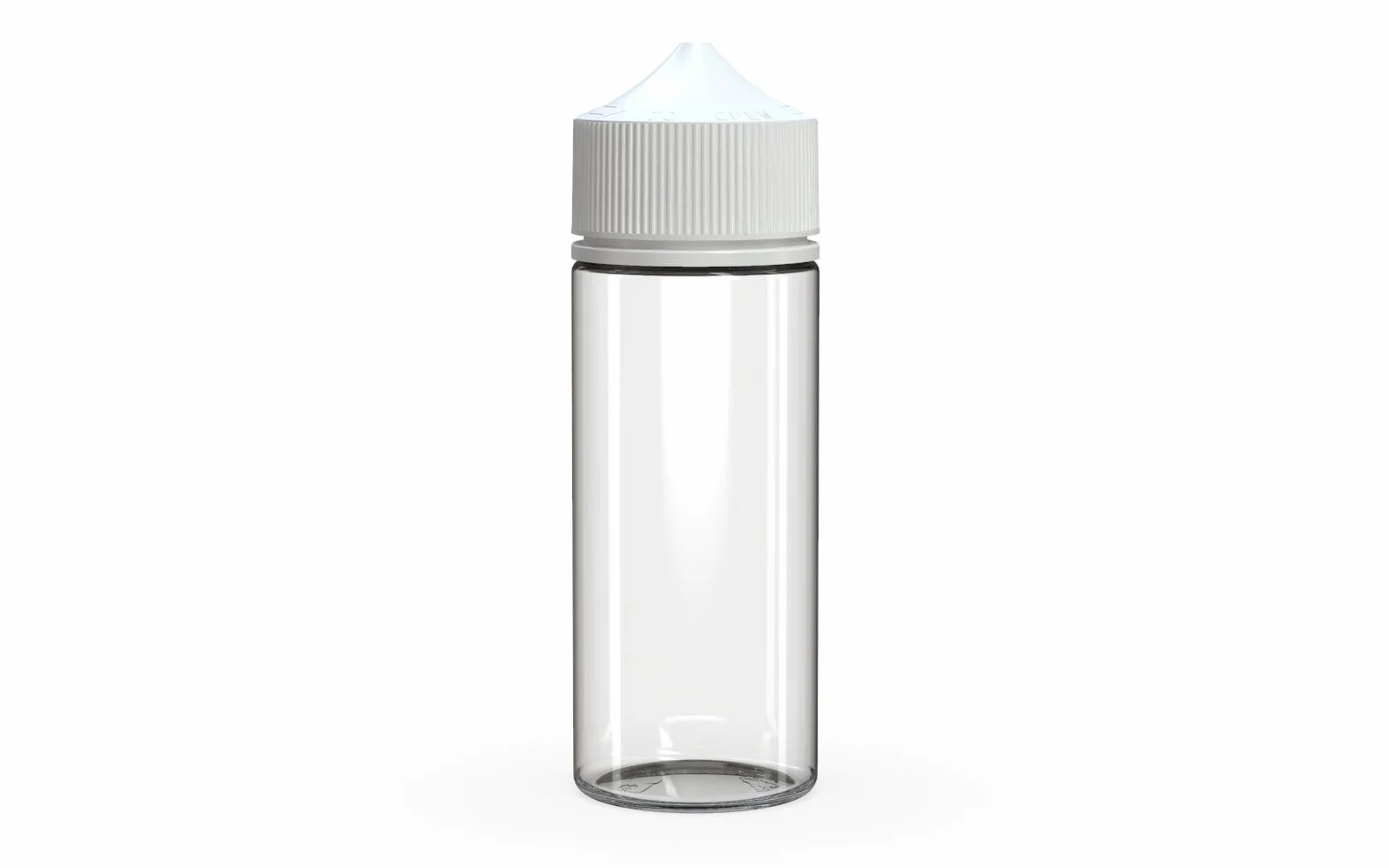 Chubby Gorilla V3 butelki PET 120 ml z kroplomierzem przezroczysta biała zakrętka