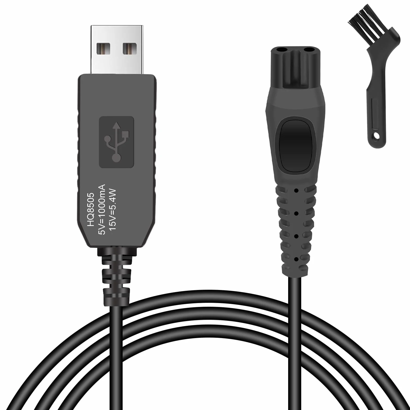 15 V HQ8505 kabel do ładowania do golarki Philips Norelco, HQ8505, seria 3000, 5000, 7000, Norelco, kabel do golenia, ładowarka z małym pędzlem, ładowarka USB