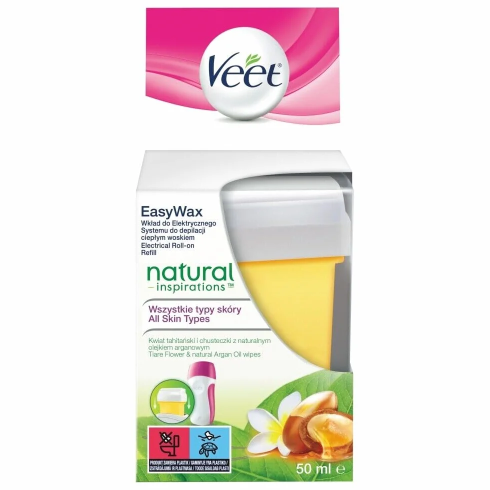 Veet Wkład roll-on z woskiem - Nogi i Ręce Natural Inspirations 50 ml