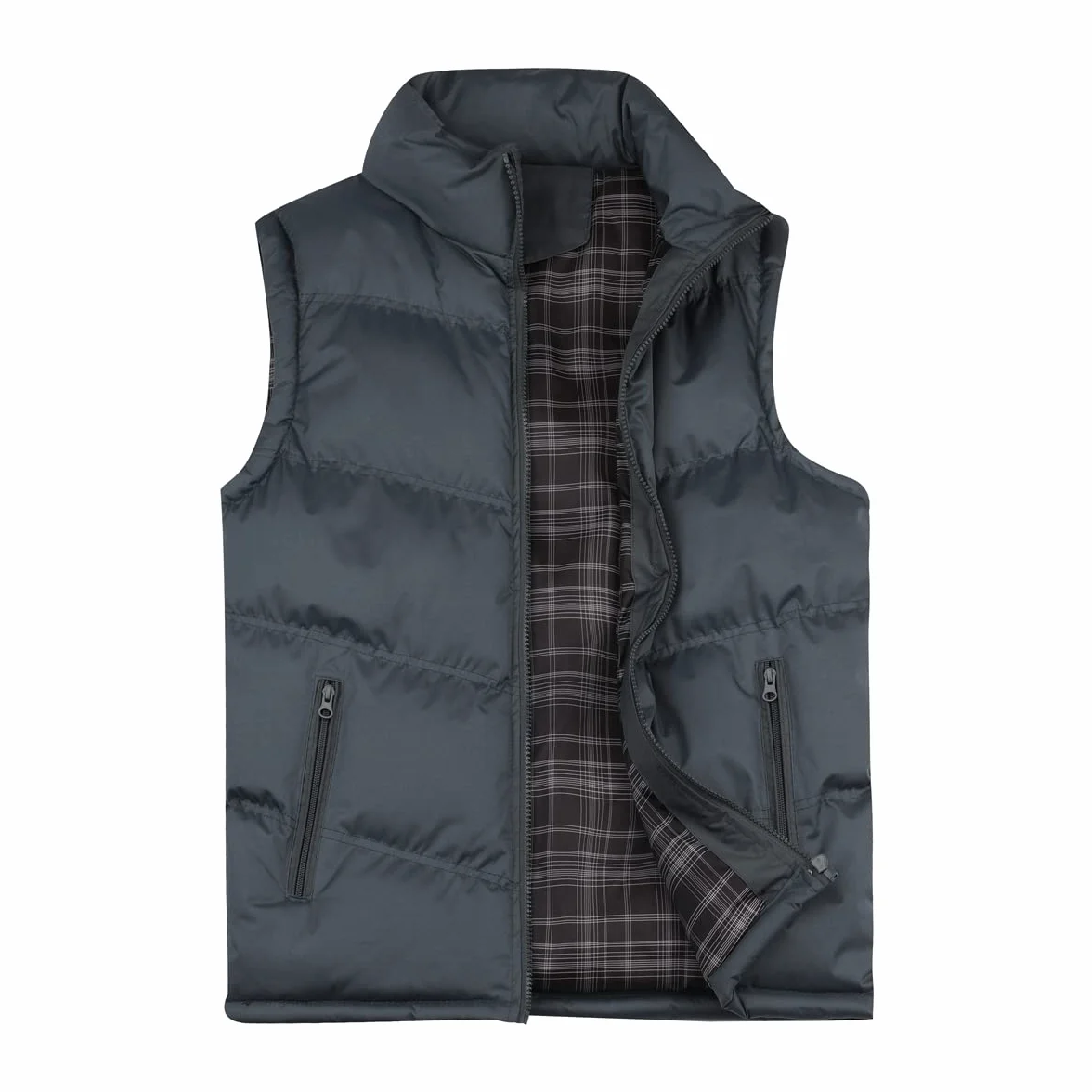 YOUTHUP Męskie kamizelki na co dzień outdoorowe pikowany ocieplacz na ciało zimowy płaszcz bez rękawów Bodywarmer