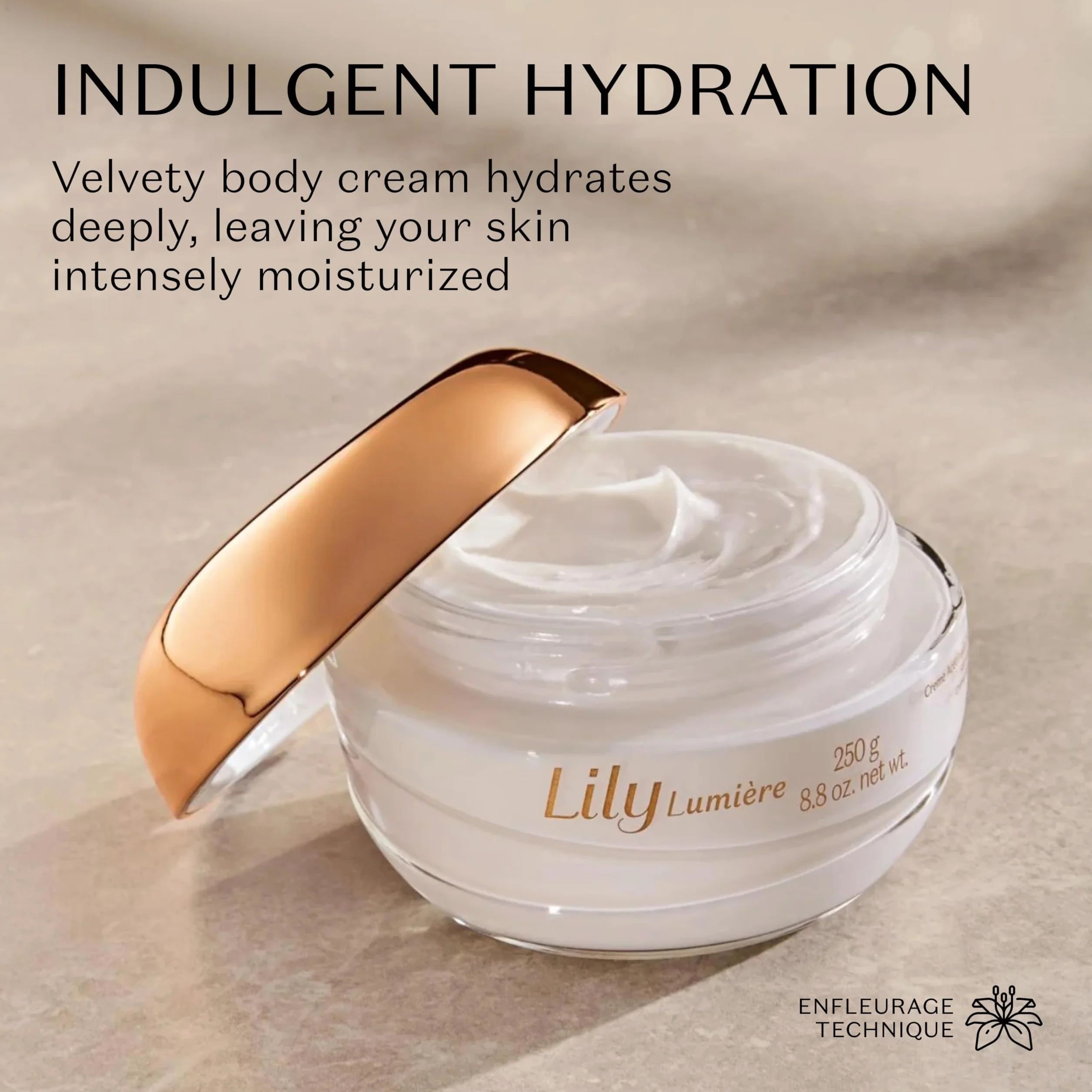O Boticário Lily Lumière Nawilżający Balsam do Ciała Krem Satynowy 250g 48h Nawilżenia