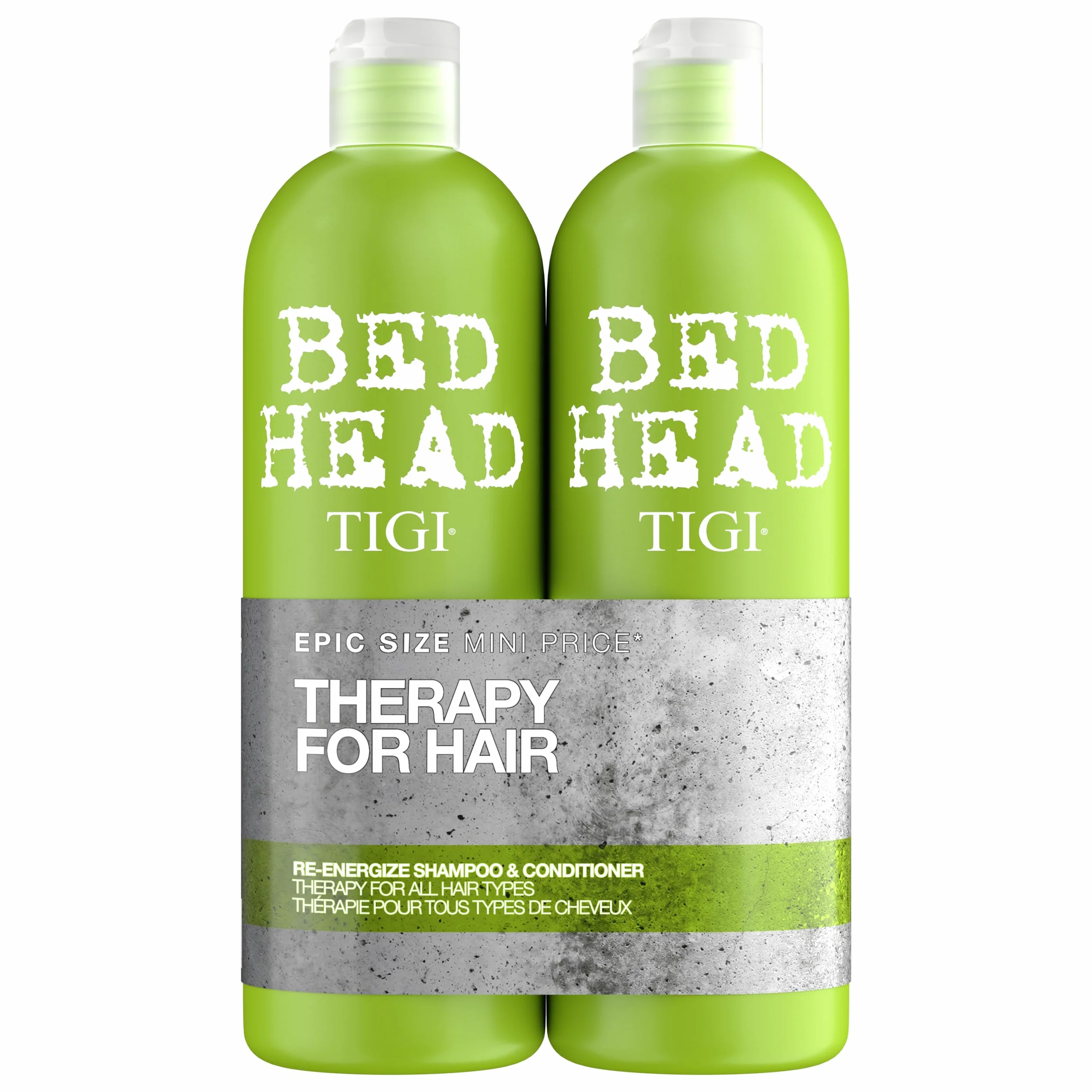 BED HEAD by TIGI Tigi Bed Head Urban Antidotes Re-Energise, Szampon i Odżywka, do Codziennego Stosowania, 2 x 750 ml