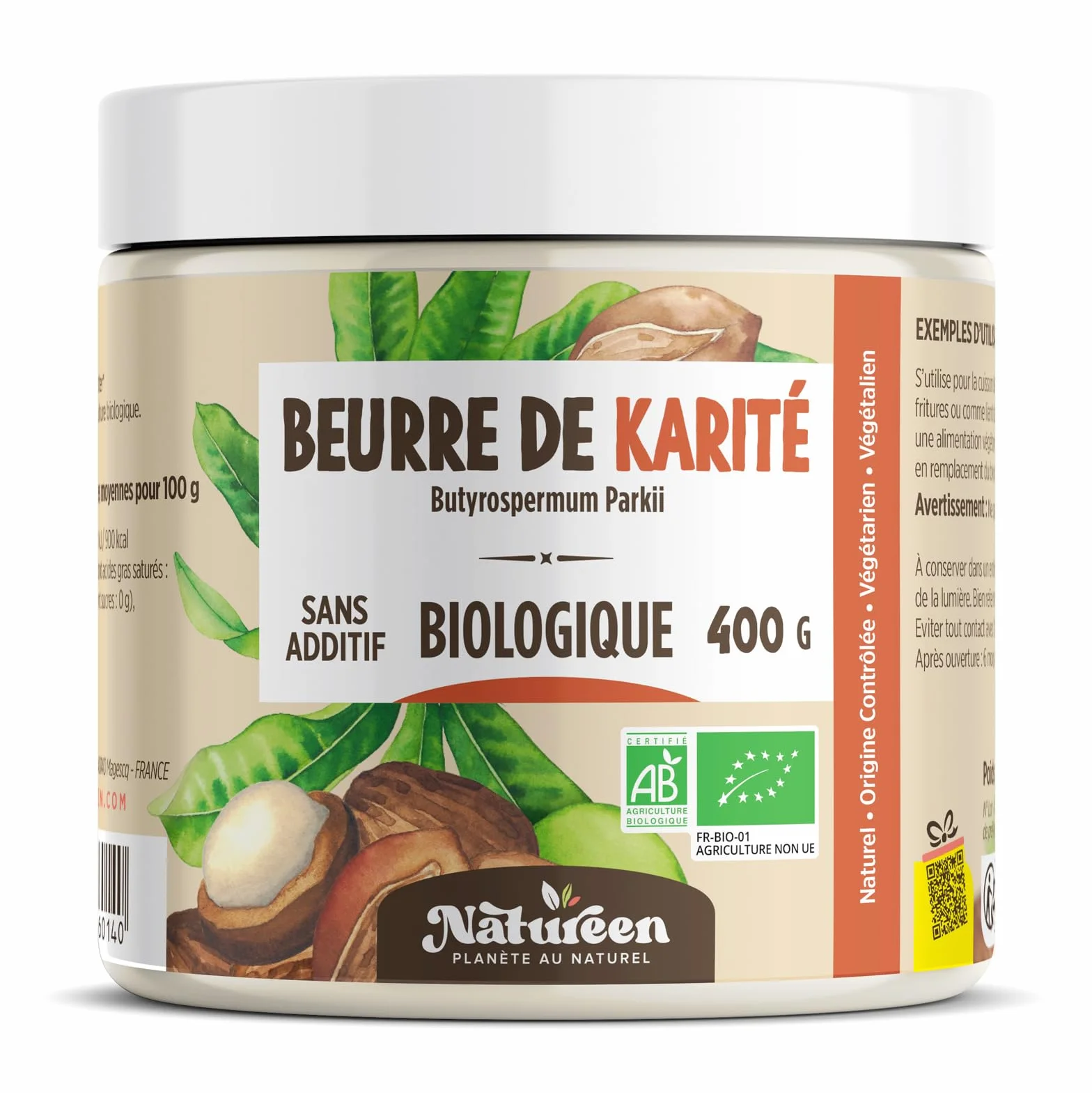 Organiczne masło shea AB 400 g - 100% roślinne