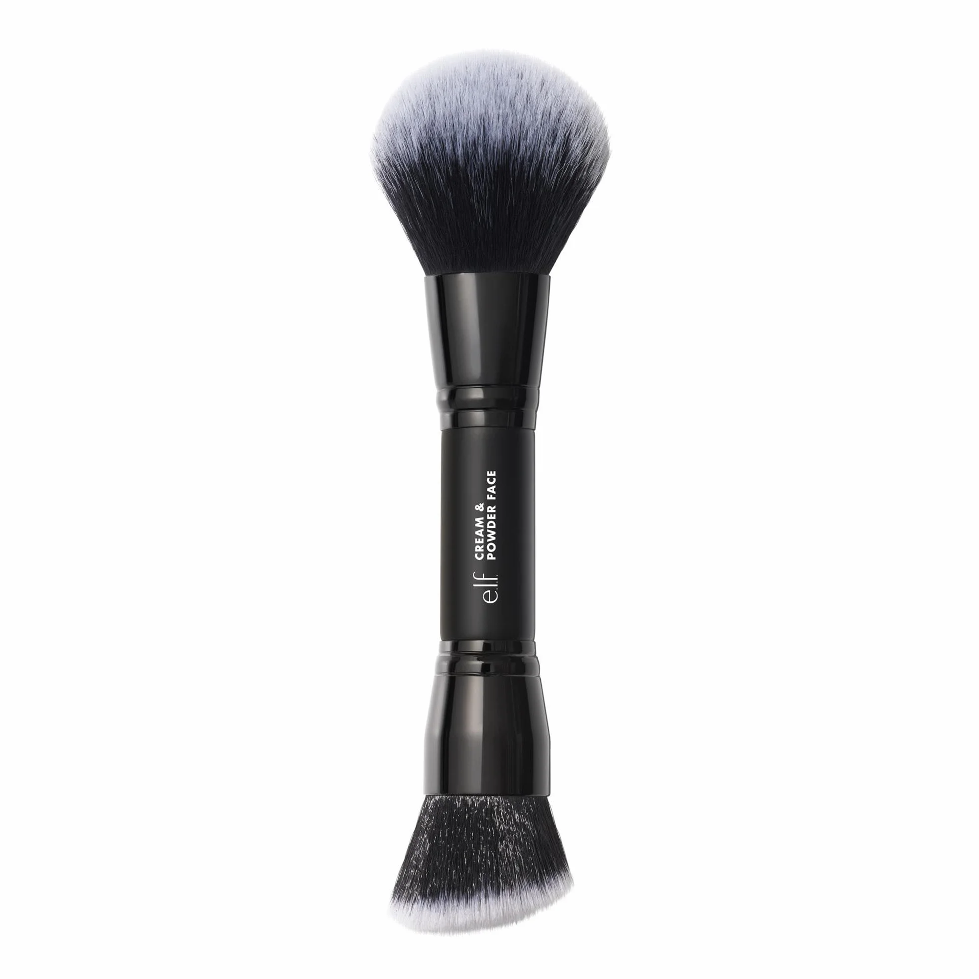 e.l.f. Dual-Ended Cream + Powder Brush – dwa w jednym pędzle do makijażu dla pięknego, Airbrushed, wegański, nietestowany na zwierzętach