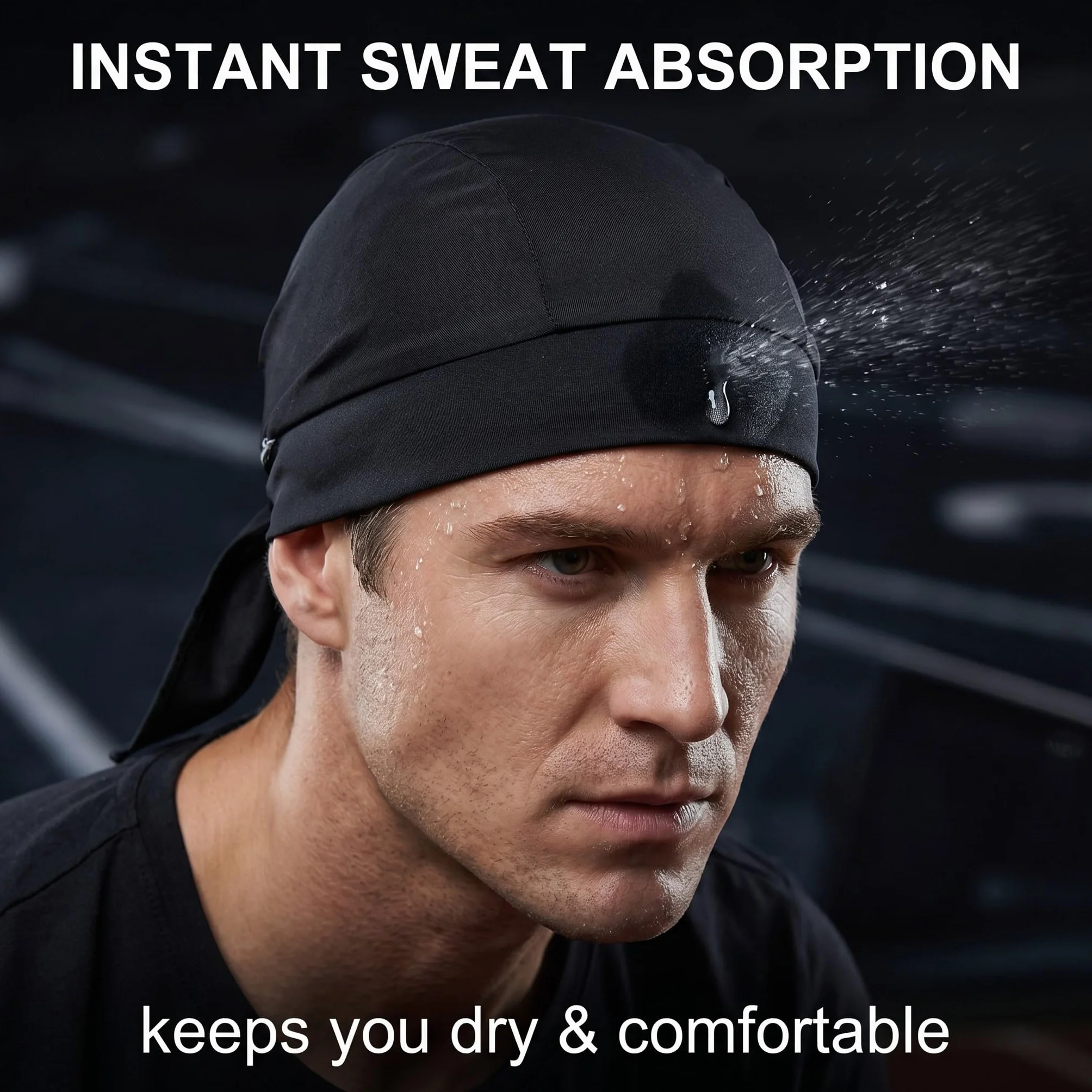 Zestaw 3 czapek bandana dla mężczyzn i kobiet, oddychająca chusta na głowę dla mężczyzn do jazdy na rowerze i uprawiania sportu, ochrona przed promieniowaniem UV, tkanina piracka pod kask