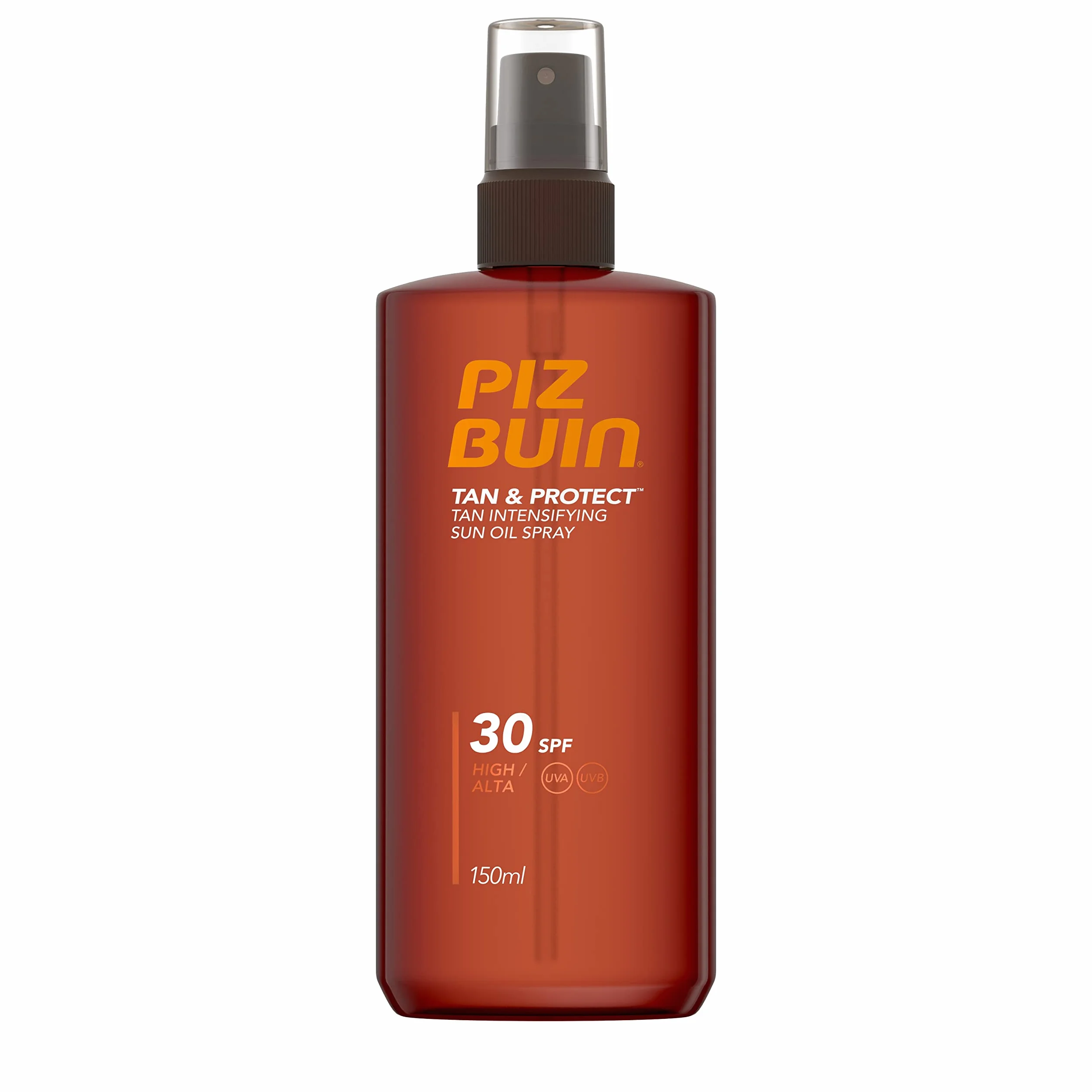 Piz Buin Tan & Protect, olejek do opalania w sprayu z ochroną przeciwsłoneczną LSF 30, wodoodporny i szybko się wchłania, 150 ml
