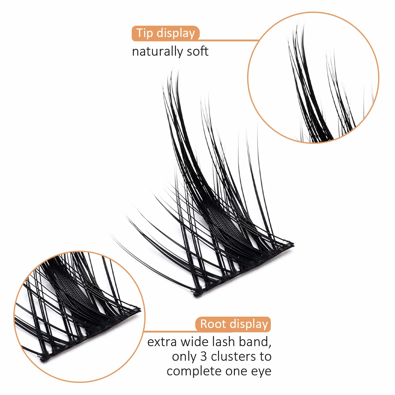 MLEN DIARY Pojedyncze rzęsy Manga Lashes Diy do przedłużania rzęs, 128 Cluster C Curl z klejem, pojedyncze, naturalne, miękkie rzęsy do użytku domowego
