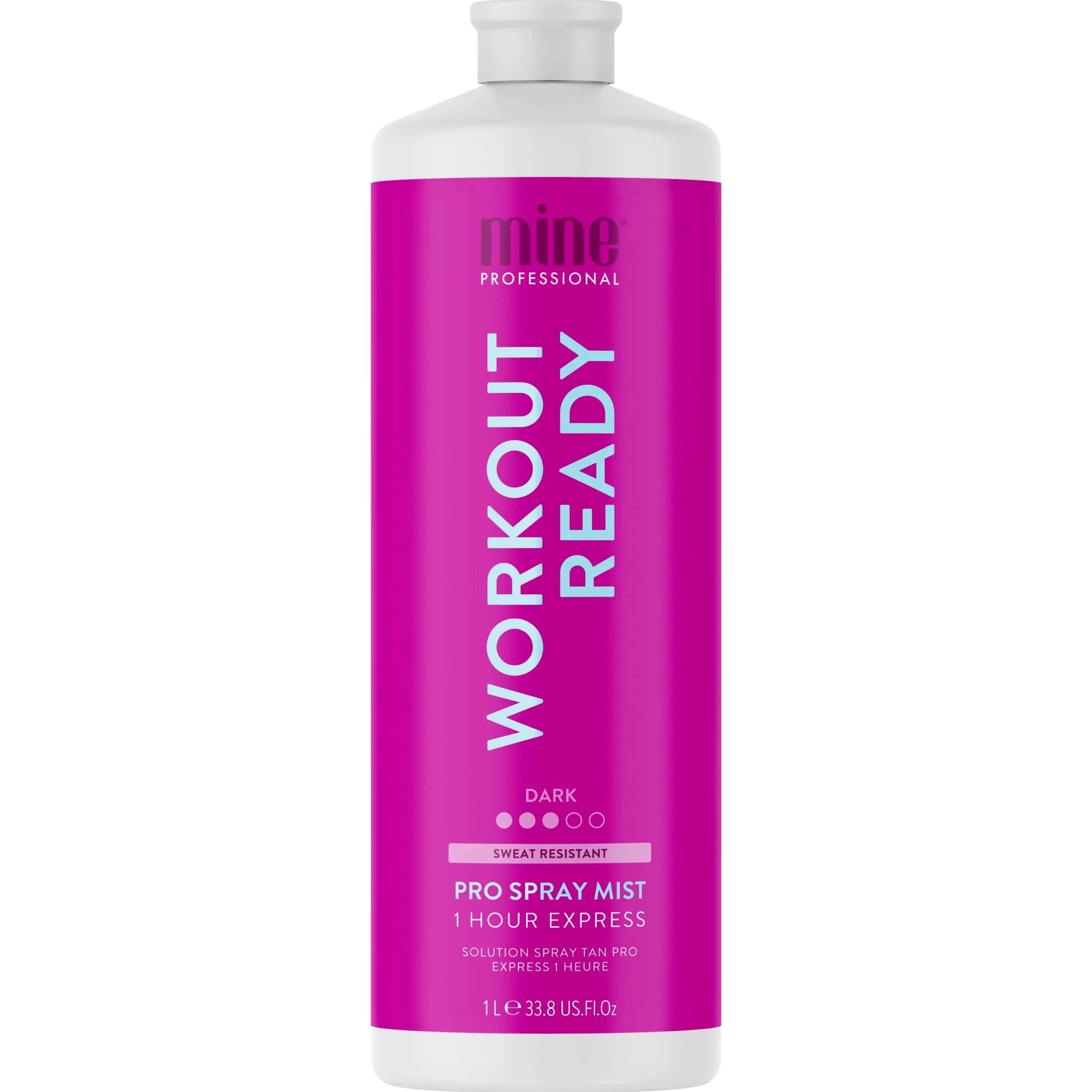 MineTan Workout Ready Spray do Opalania, Odporne na pot, Bardzo ciemnobrązowe wykończenie, 1 godzina ekspresowa formuła, Wegańska