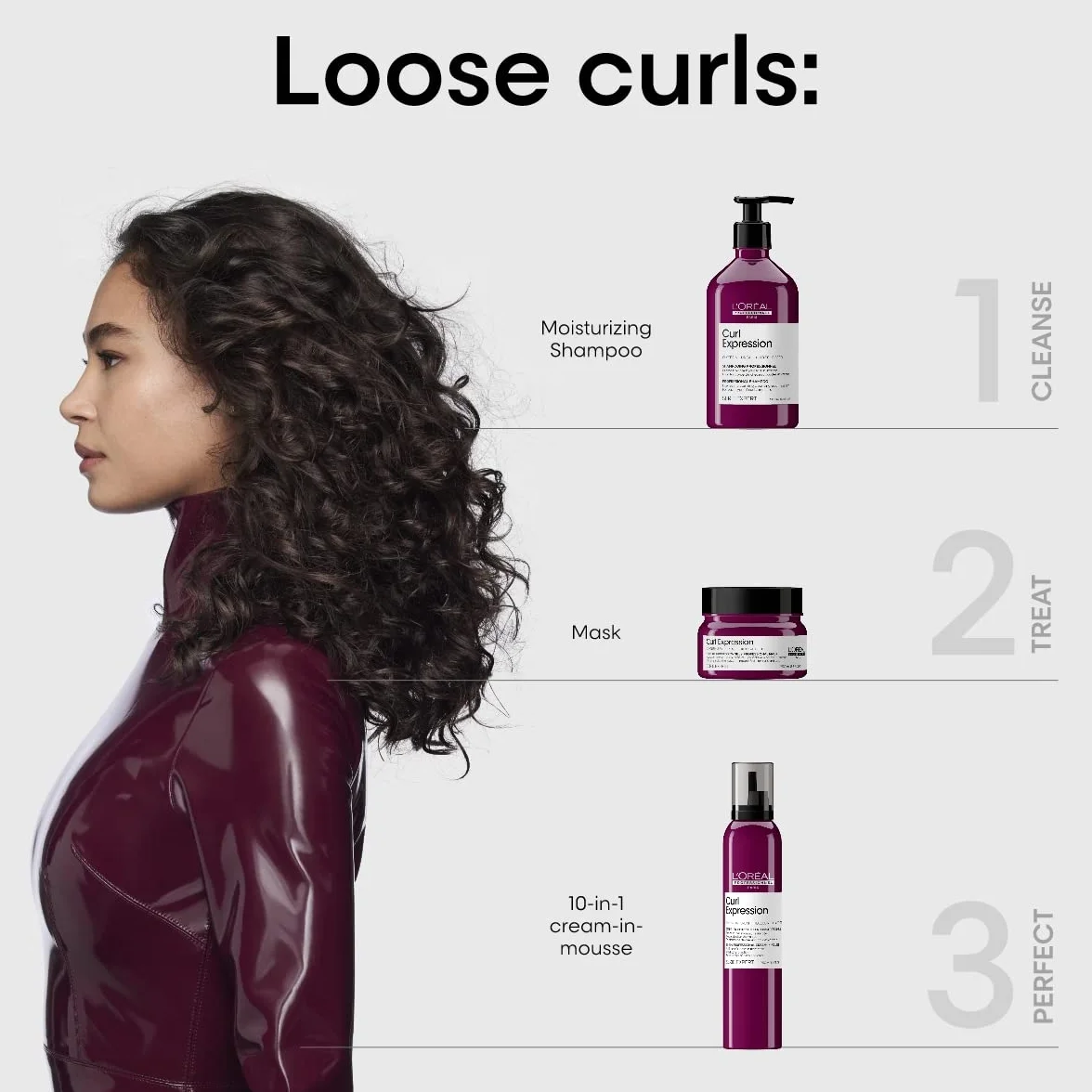 L'Oréal Professionnel Expert Curl Expression 10 w 1 Cream-in-Mousse Pianka do włosów falistych i kręconych 250 ml
