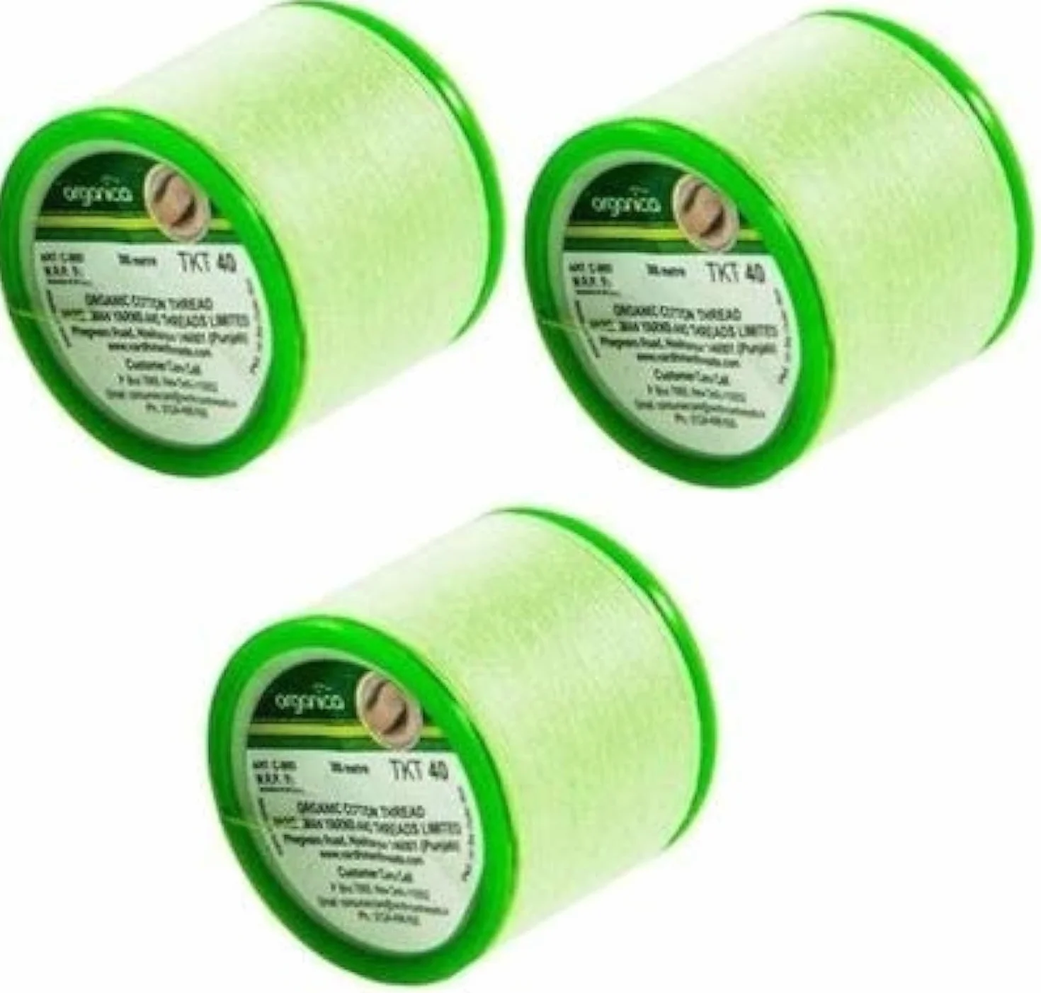 Organica – 3 szpule przędzy z bawełny organicznej do depilacji twarzy