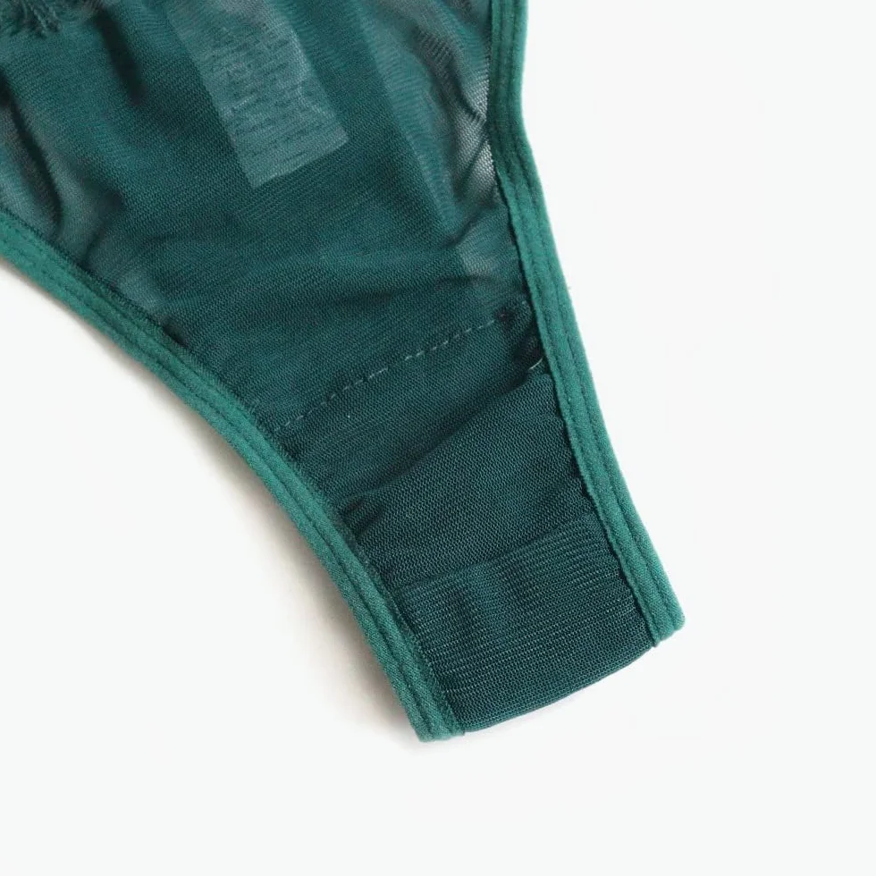 Zestaw bielizny damskiej 3-częściowy seksowny biustonosz do pończoch i stringi Babydoll koronkowa bielizna nocna przezroczysta bielizna zestaw bez rajstop