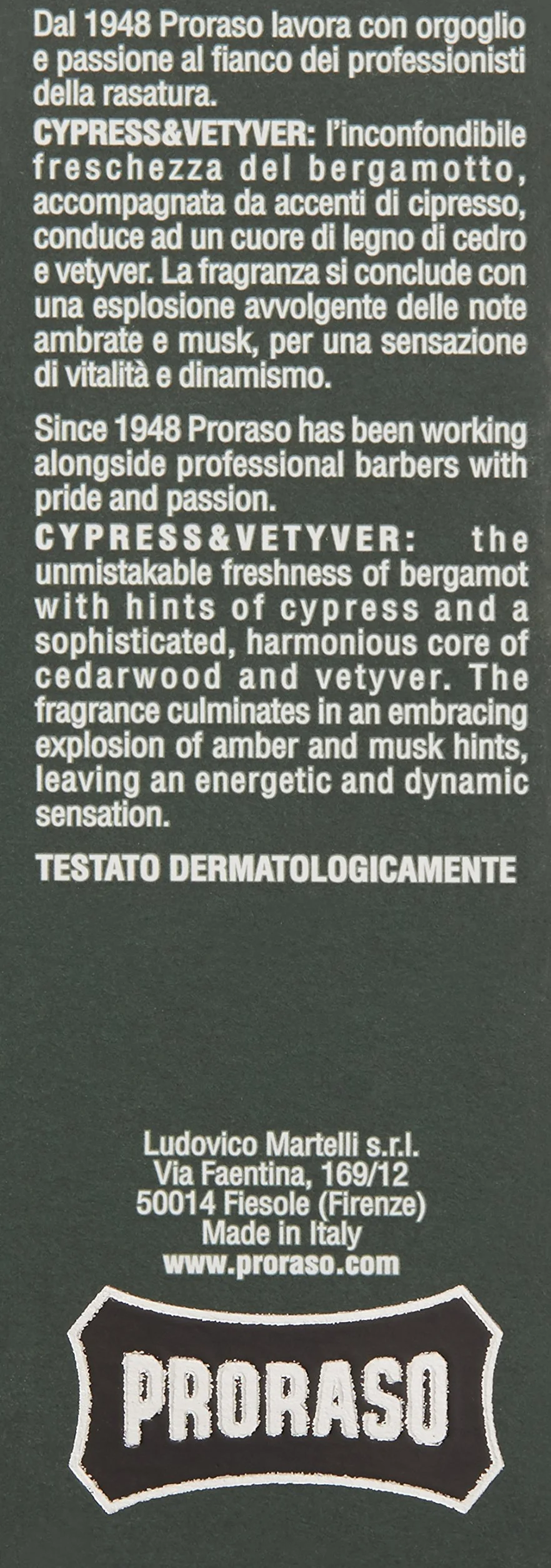 Proraso Woda kolońska Cypress & Vetyver 100 ml