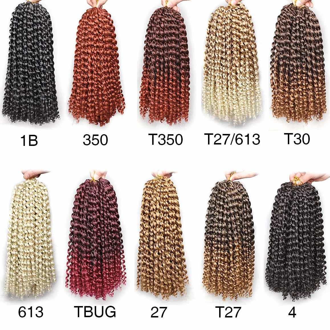 Leeven 7 opakowań krótkie passion Twist szydełkowane warkocze włosy dla motyla sztuczne loki 30 cm fala wodna szydełkowane włosy gorąca woda ustawienie pasja skręty plecione włosy czeskie warkocze włosy 1B #
