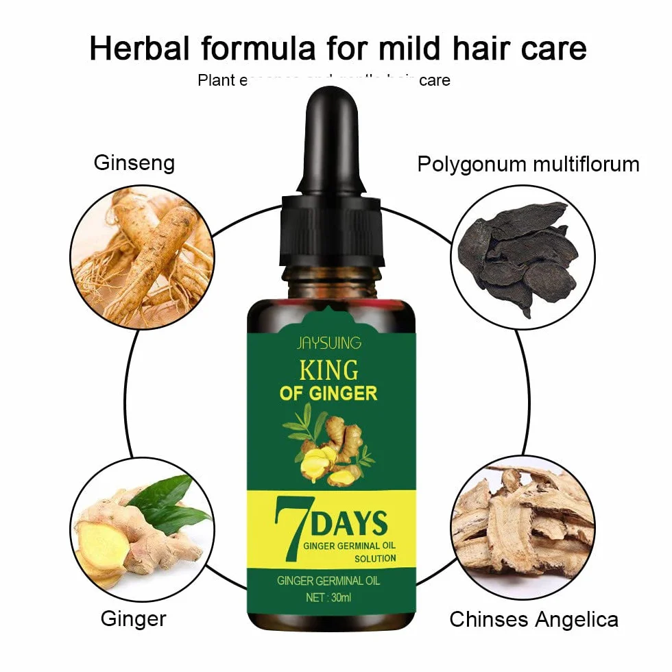 Serum na porost włosów z imbirem, Hair Growth Treatment dla kobiet i mężczyzn (2 sztuki)